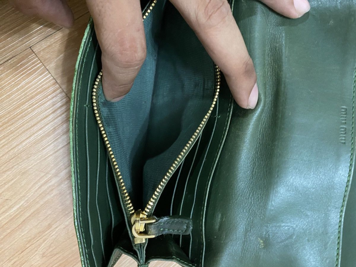 Miu Miu Miu miu crocodile green leather long wallet rare colour Size ONE SIZE - 8 Thumbnail