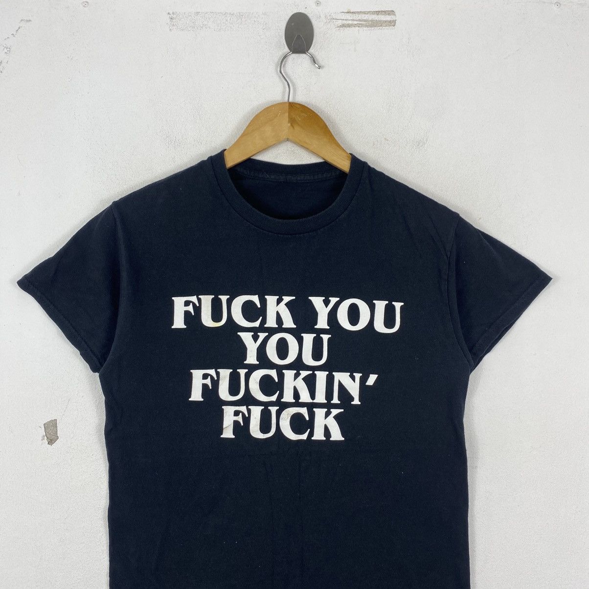 Vintage Fuck You You Fuckin Fuck Graphic T-Shirt Black Size US S / EU 44-46 / 1 - 3 Thumbnail