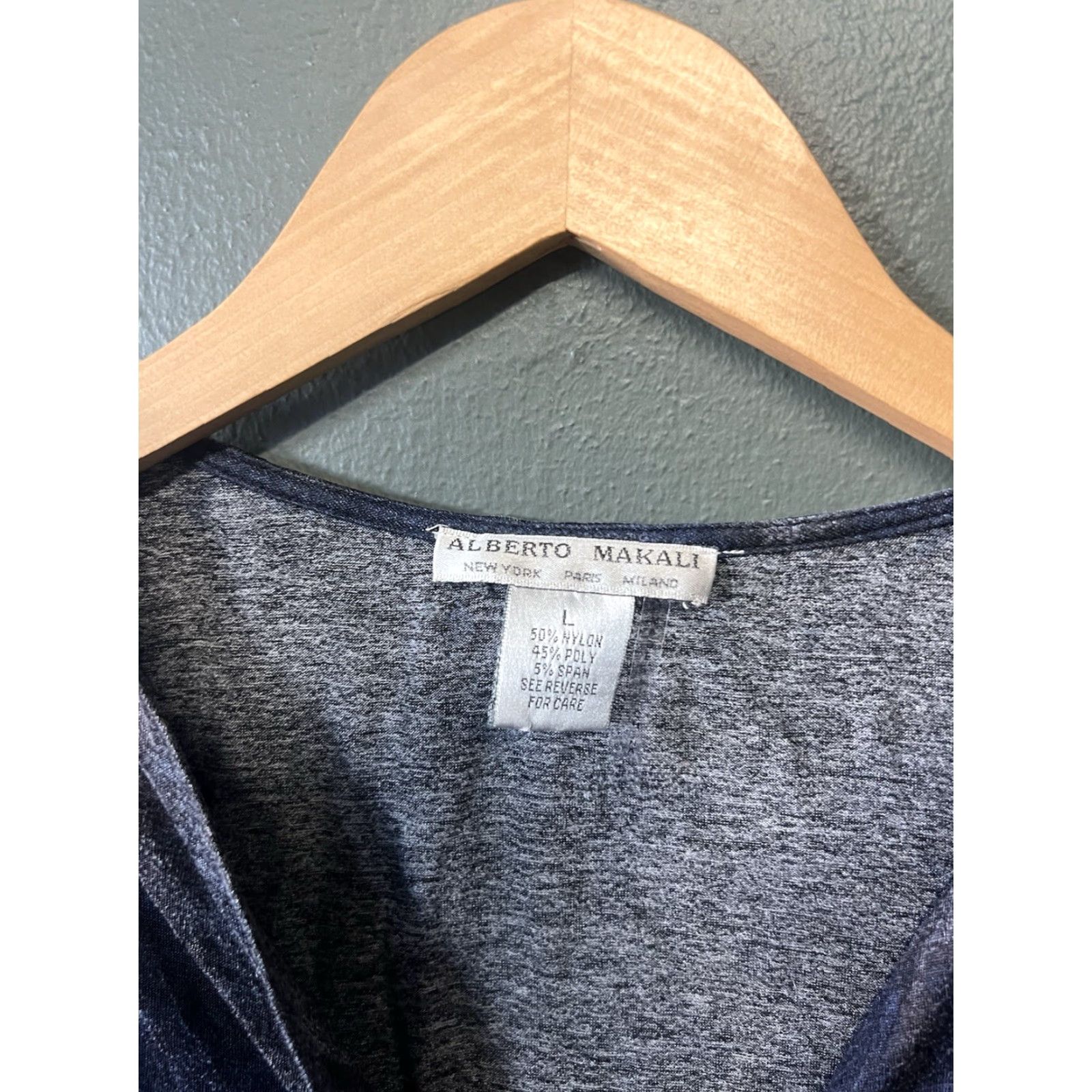 Vintage Alberto Makali Womens Slip Dress Blue Long Sleeve Size L Short Dress Length 28in Womens Blue Slip Dress L Size L / US 10 / IT 46 - 3 Thumbnail
