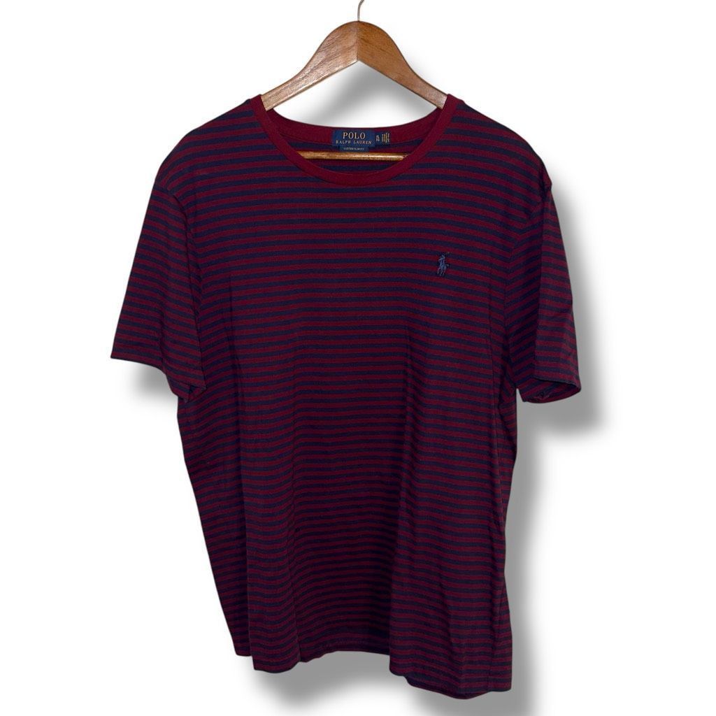 Polo Ralph Lauren Polo Ralph Lauren Nautical Navy & Wine Red Cotton S/S T-Shirt Sz XL Size US XL / EU 56 / 4 - 1 Thumbnail