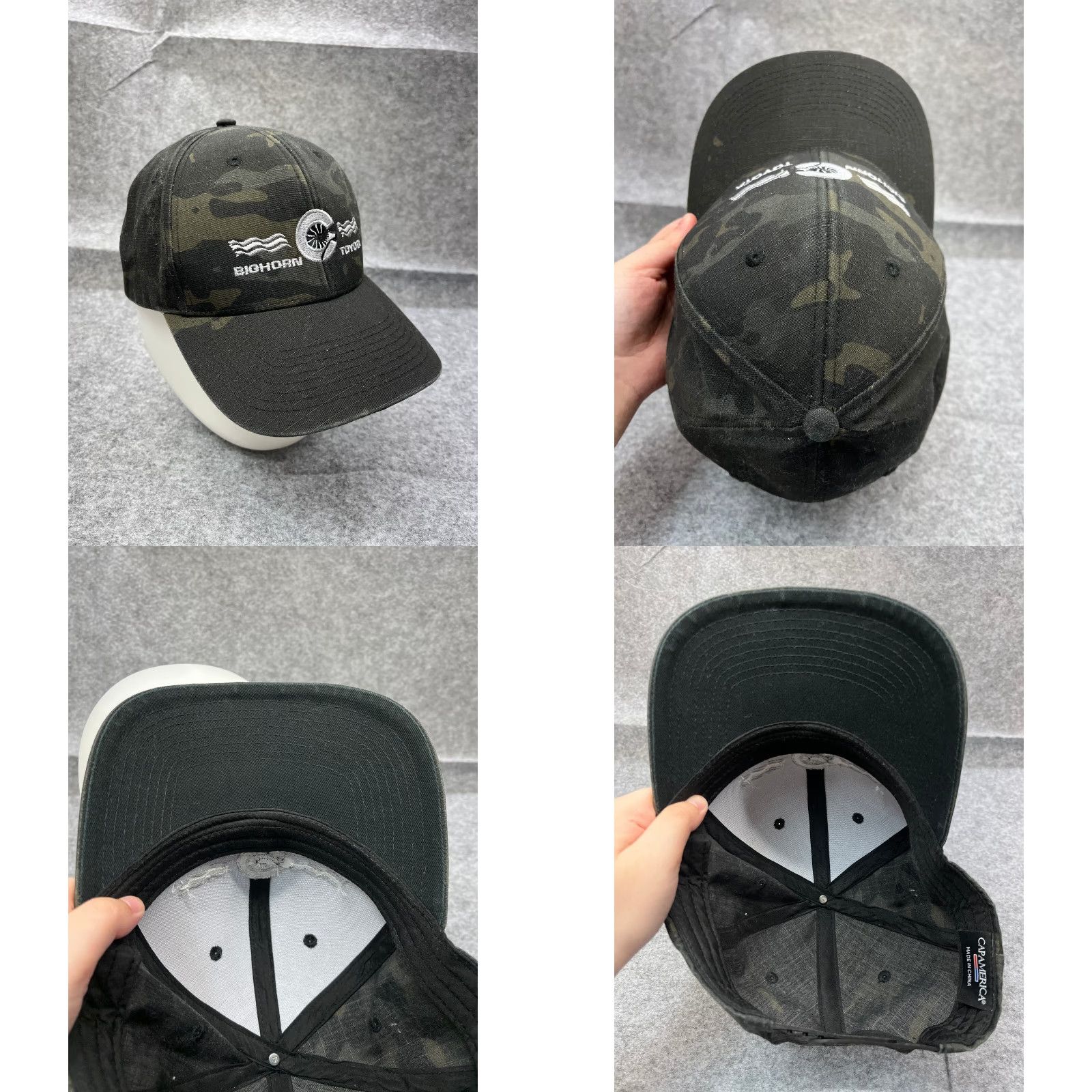 Vintage Capamerica Hat Snapback Adult One Size Black Green Camo Cotton Blend Size ONE SIZE - 8 Thumbnail