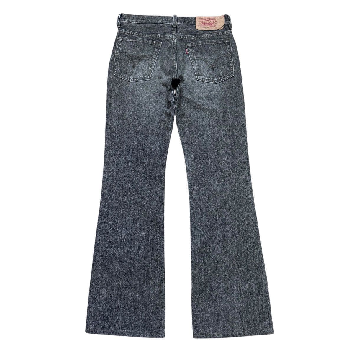 Levi's Vintage Levis 517 Faded Black Denim Flare Jeans Hedi Slimane Size US 29 - 2 Thumbnail