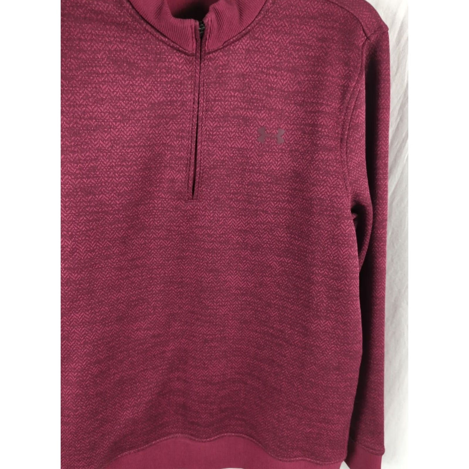 Under Armour Under armour Men M Pullover Quarter Zip Cold Gear Loose Fit Raspberry sweater Size US M / EU 48-50 / 2 - 2 Thumbnail