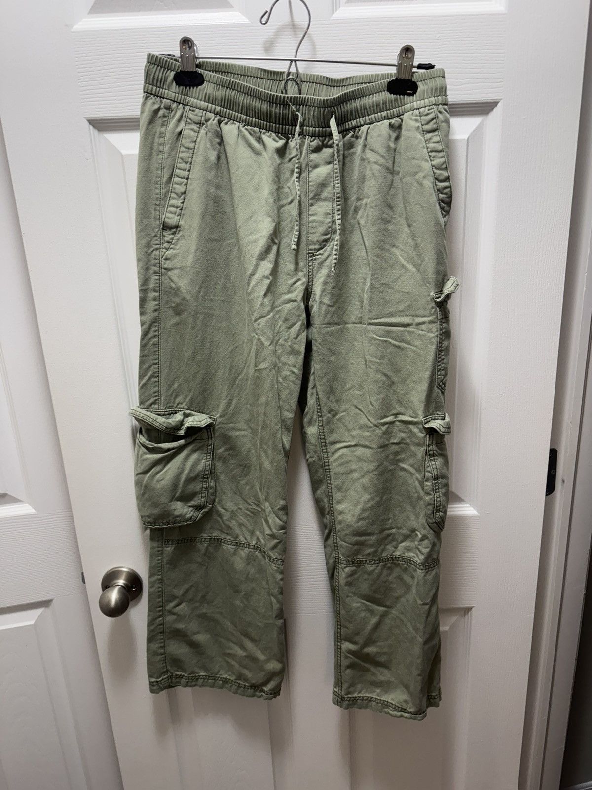 Old Navy Old Navy Wide Leg Green Comfort Cargo Pocket Pants Vintage Size US 30 / EU 46 - 1 Thumbnail