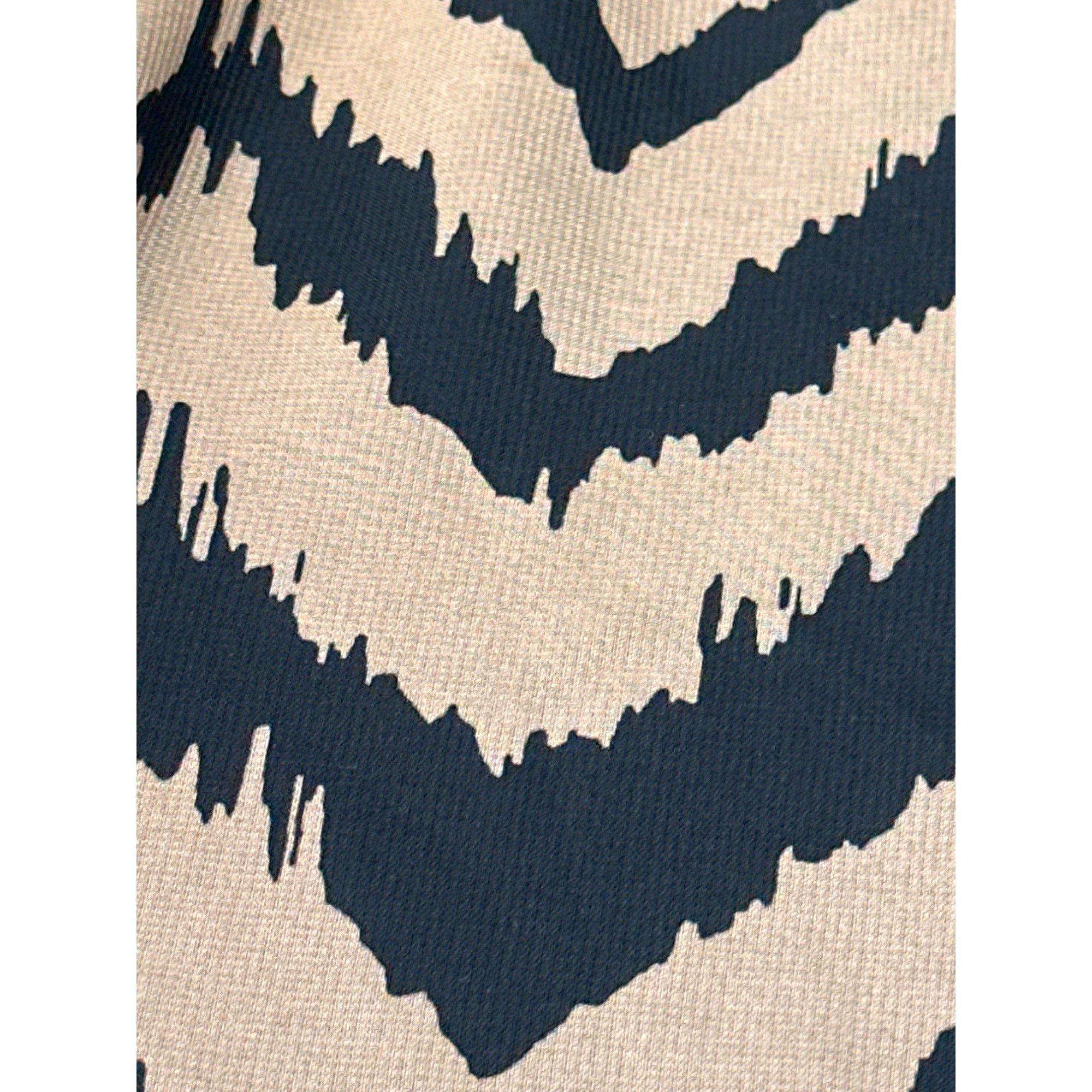 Other AB Studio Sheer Chevron Blouse Black Beige Long Sleeve Light Size M / US 6-8 / IT 42-44 - 13 Thumbnail
