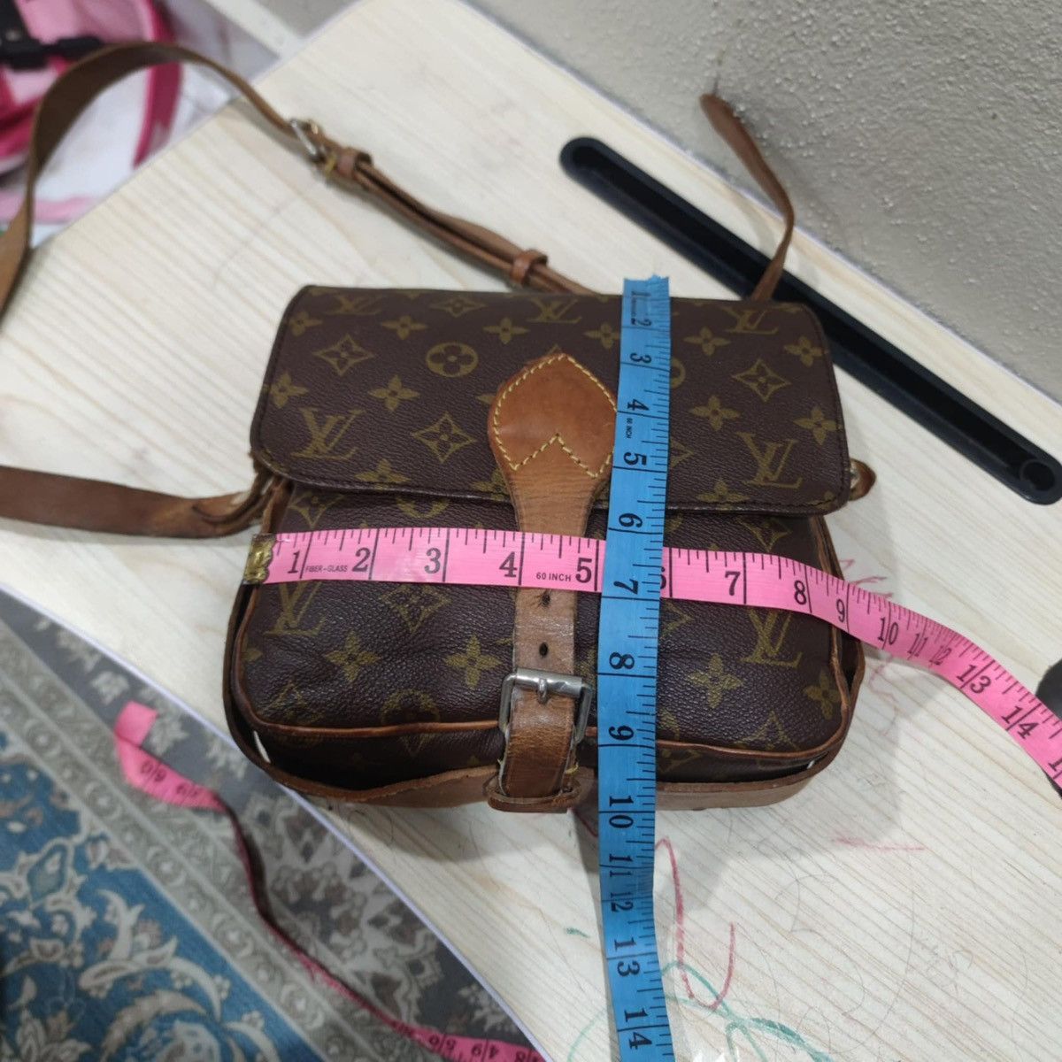 Vintage Vintage LOUIS VUITTON Monogram Crossbody Bag Messenger Flap Size ONE SIZE - 7 Thumbnail