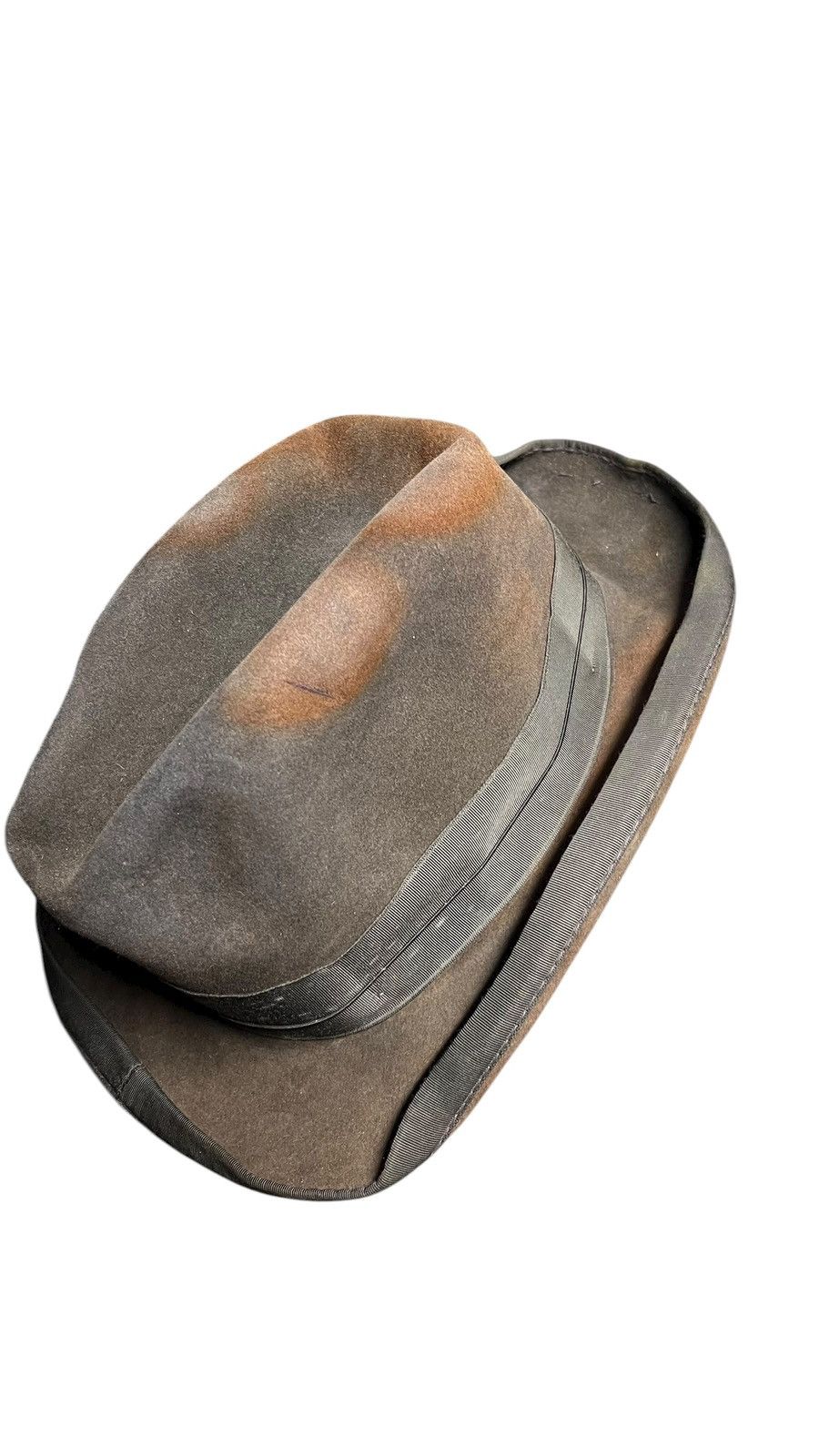 Stetson Vintage Stetson Knox Fedora 1955 distressed leather. 7 1/8 Size ONE SIZE - 5 Thumbnail
