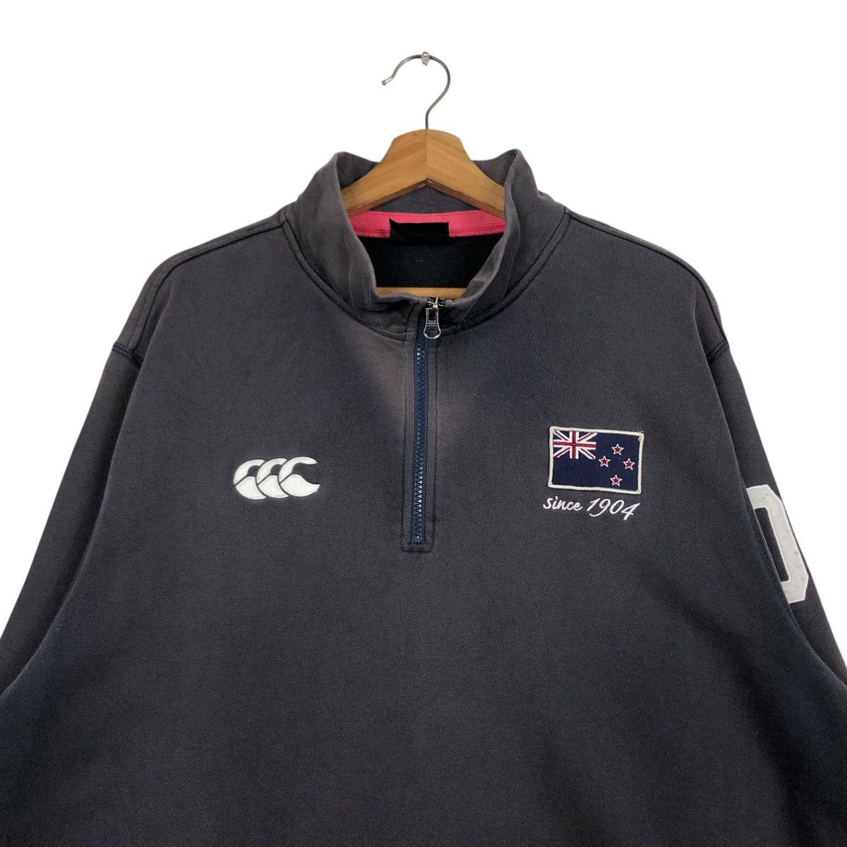 Canterbury of New Zealand 90s Canterbury Fleece Half-Zip NZ Rugby Patch, Oversized Fit Size US L / EU 52-54 / 3 - 4 Thumbnail