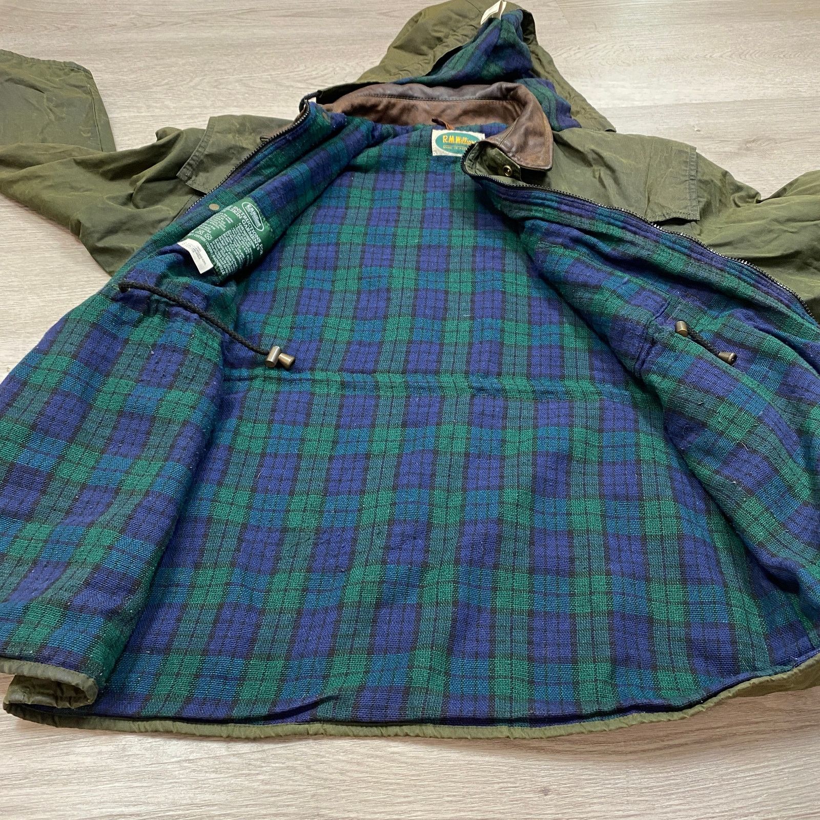 R.M. Williams × Vintage Vintage RM Williams Wax Oilskin Wool Lined Jacket Men's M Size US M / EU 48-50 / 2 - 10 Thumbnail