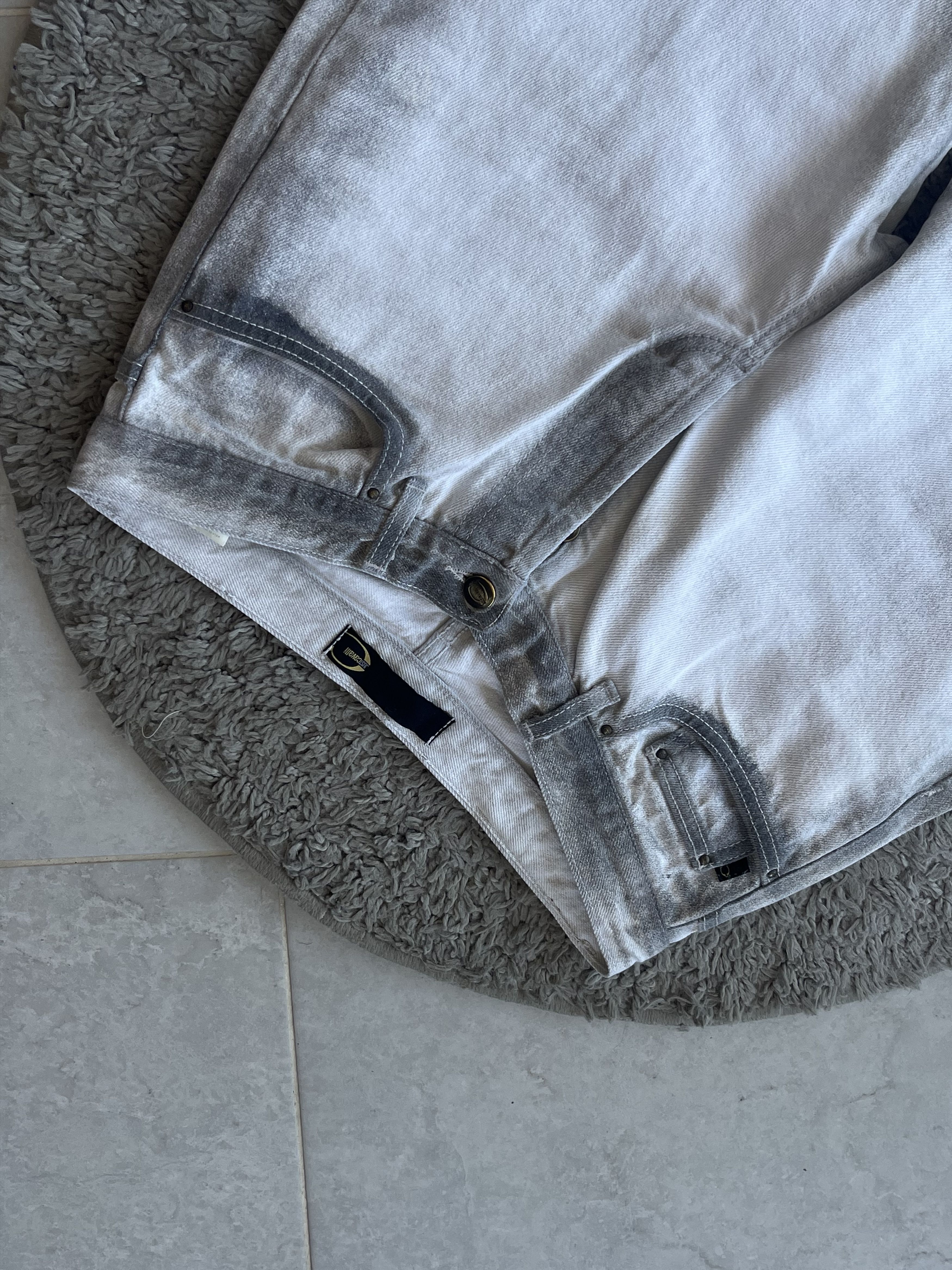 Just Cavalli JUST CAVALLI Men’s Regular Straight Jeans White/Gray Color Size US 30 / EU 46 - 4 Thumbnail