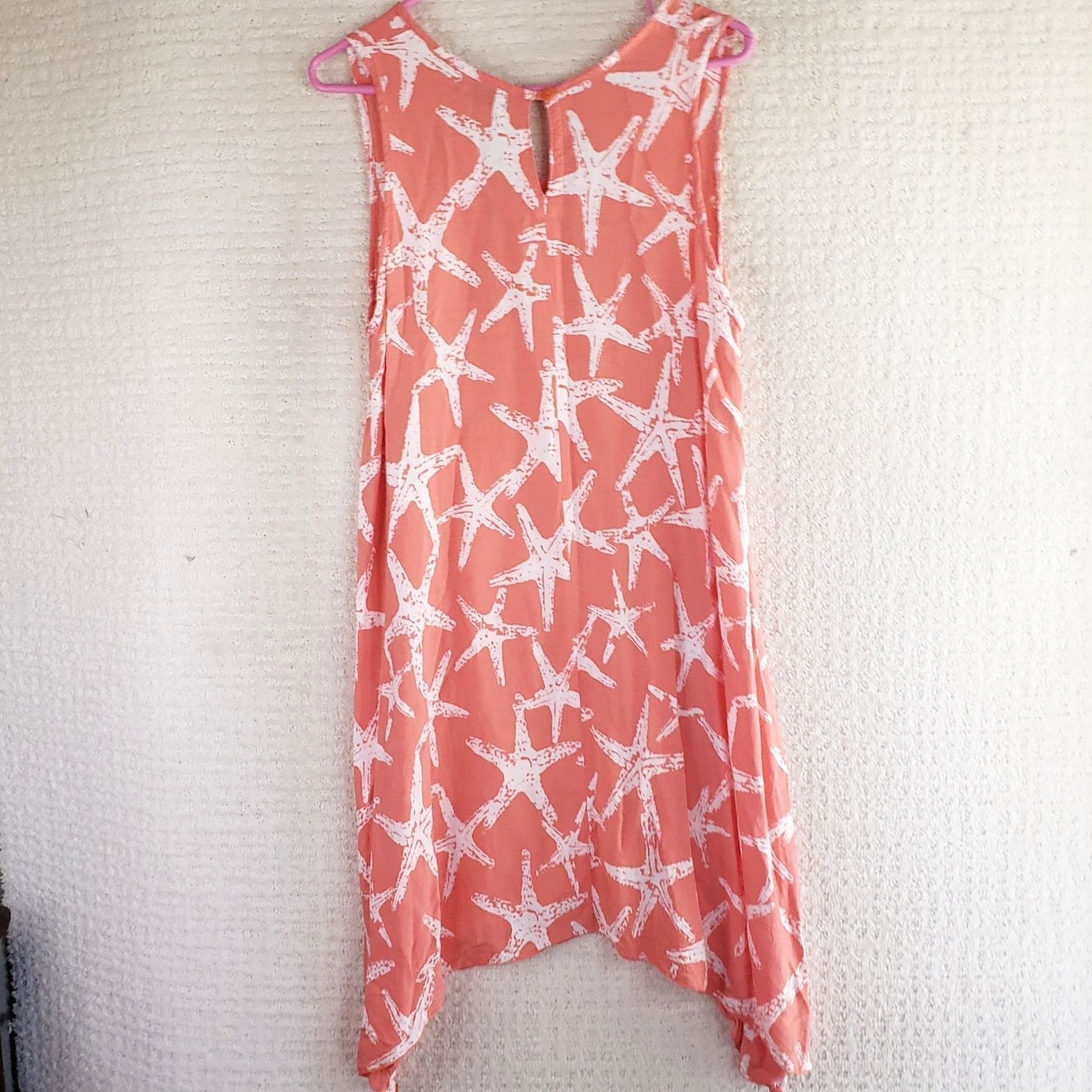 Vintage VINTAGE Tybee Island Clothing Co. Womens M Coral Starfish Sleeveless Summer Dress Beach Size M / US 6-8 / IT 42-44 - 7 Thumbnail