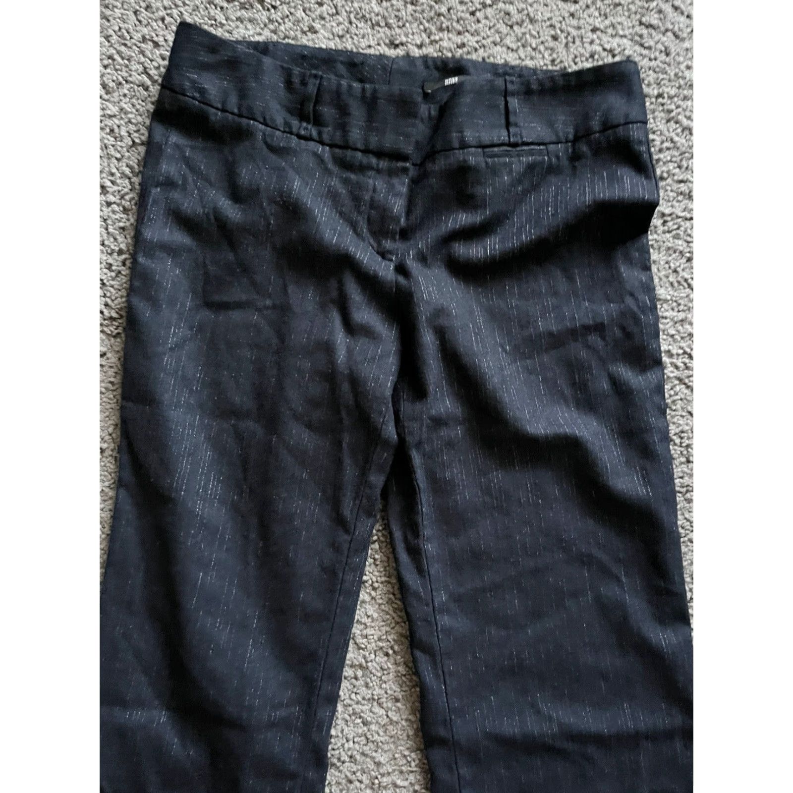 Hugo Boss HUGO BOSS Womens Dress Pants Navy Blue Striped Virgin Wool Size 8 Business Casual Size 30" / US 8 / IT 44 - 2 Thumbnail