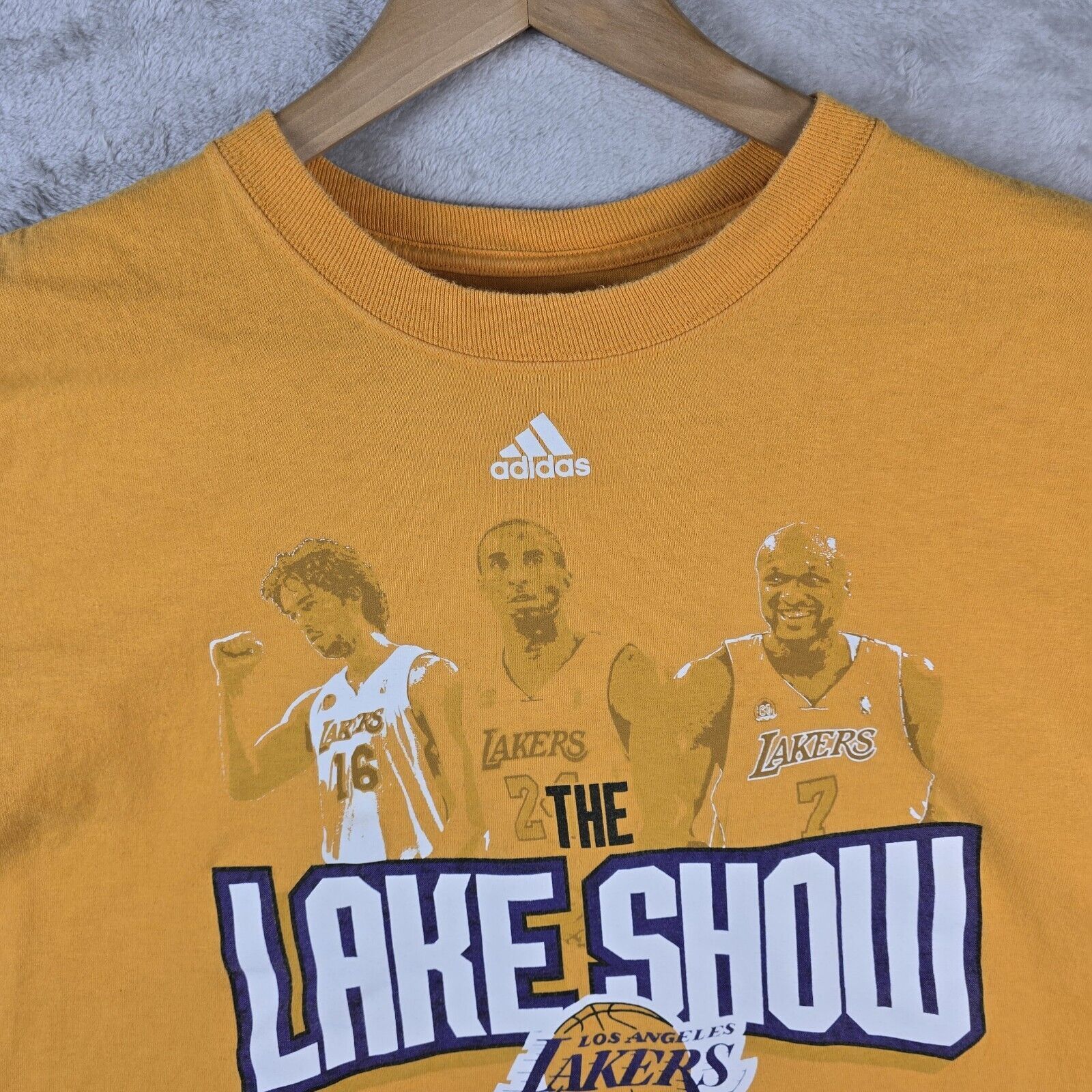 Adidas Adidas LA Lakers The Lake Show Kobe Bryant Shirt Sz Large Size US L / EU 52-54 / 3 - 3 Thumbnail