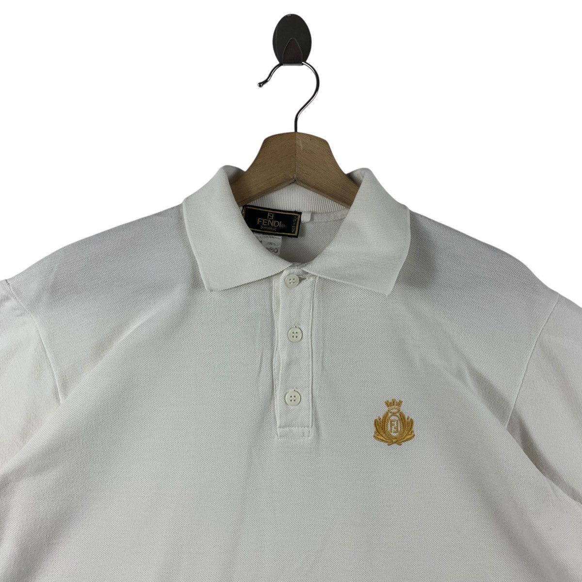 Designer × Fendi × Vintage Vintage FENDI small embroidery polo tee Size US M / EU 48-50 / 2 - 2 Thumbnail