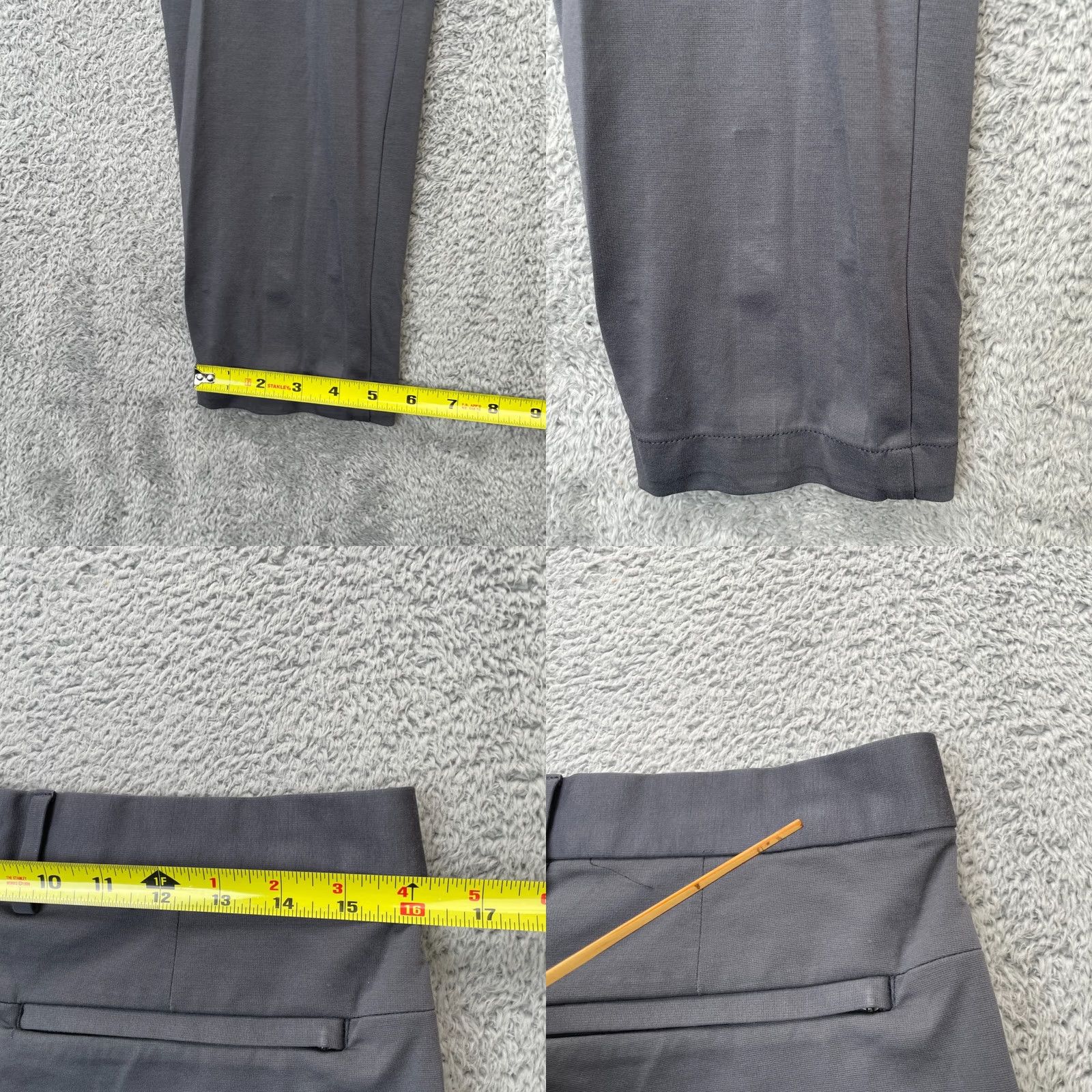 Banana Republic Banana Republic Mens 32x32 Gray Slim Luxe City Core Temp Chino Straight Pants Size US 32 / EU 48 - 8 Thumbnail