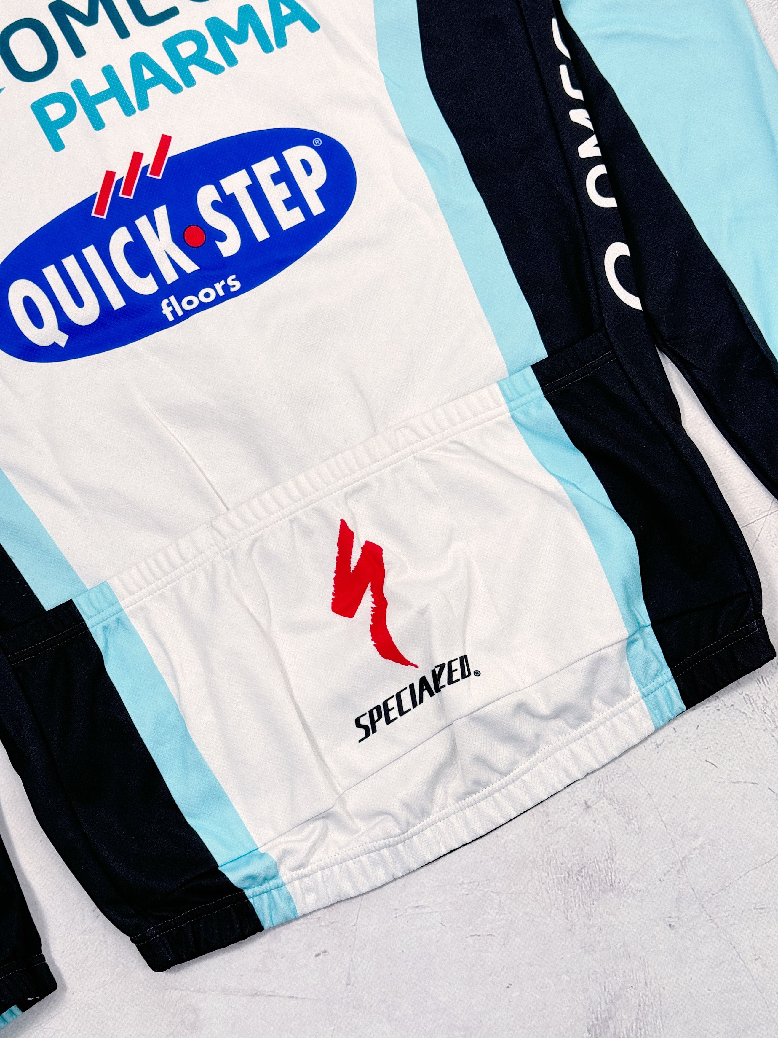 Vintage Vintage Vermarc Omega Pharma Warm Cycling Jersey Quick Step Size US M / EU 48-50 / 2 - 8 Thumbnail