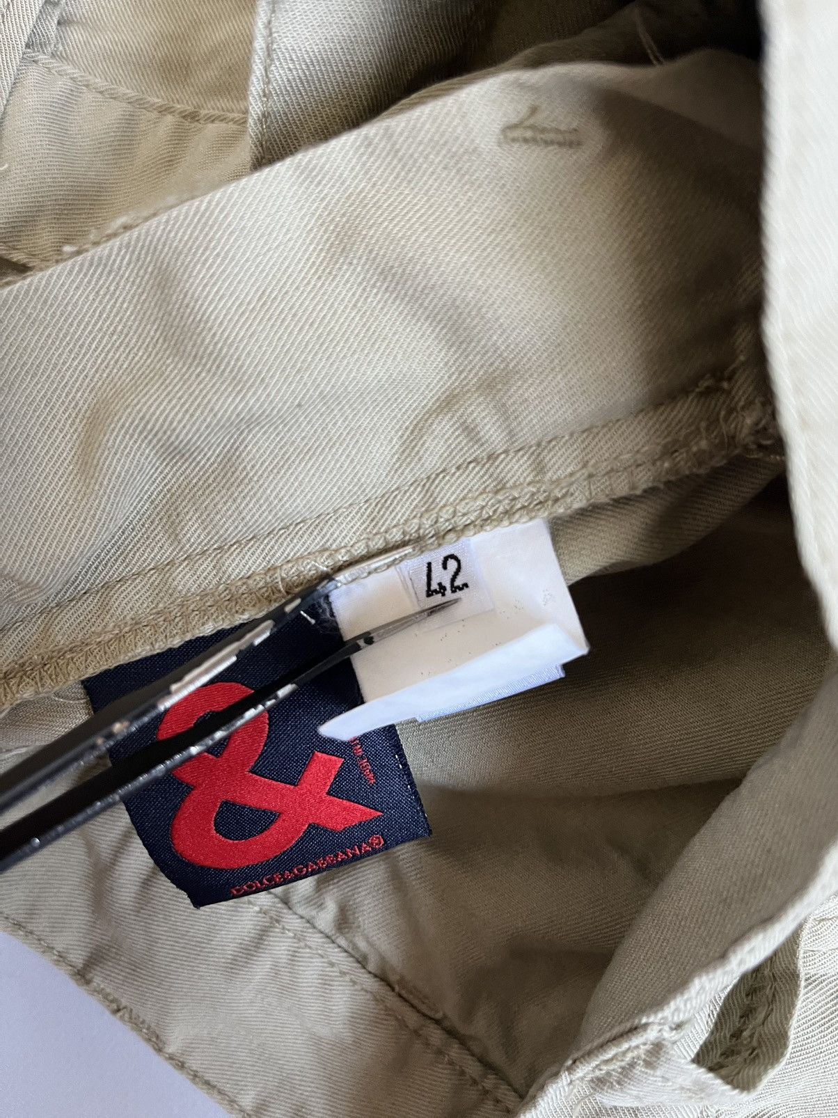 Dolce & Gabbana Dolce & Gabbana Women Beige Buckle Back Pocket Pants Size 28" / US 6 / IT 42 - 7 Thumbnail
