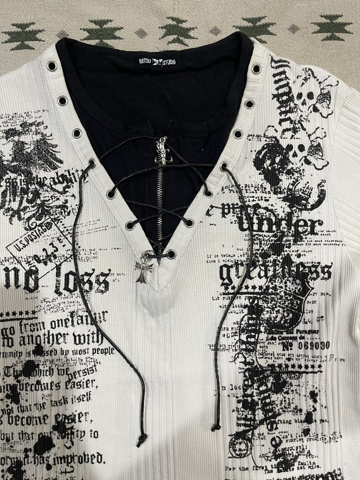 If Six Was Nine 2000s BATSU STUDIO PUNK GRUNGE GOTHIC SHIRT Size US M / EU 48-50 / 2 - 5 Thumbnail
