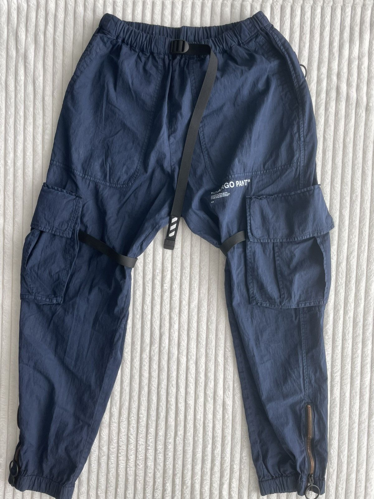 Off-White Off-White “CARGO PANT” Navy FW18 Size US 31 - 1 Thumbnail