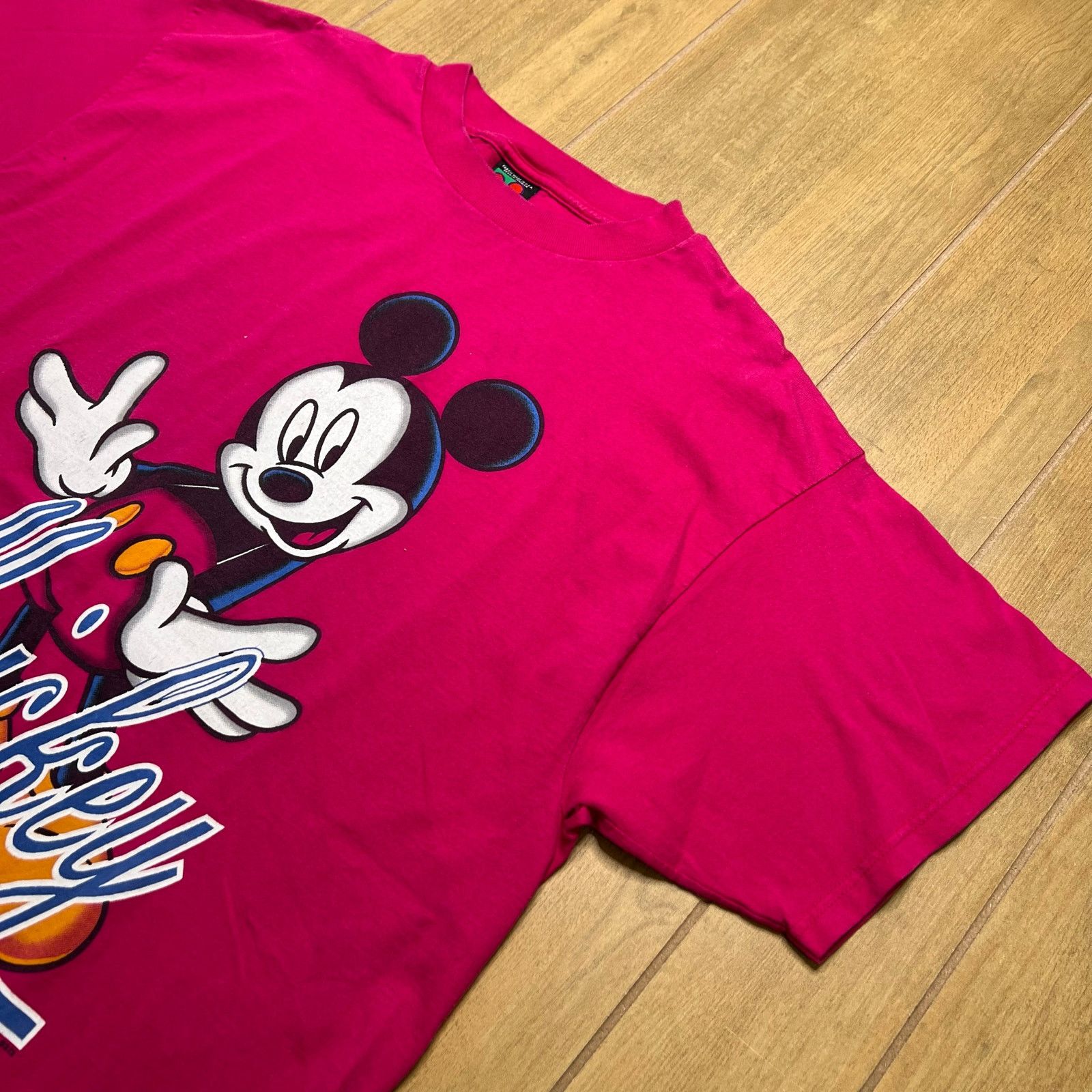 Mickey Unlimited Vintage 90s Disney Mickey Mouse T-shirt bright pink L Y2K Size US L / EU 52-54 / 3 - 9 Thumbnail