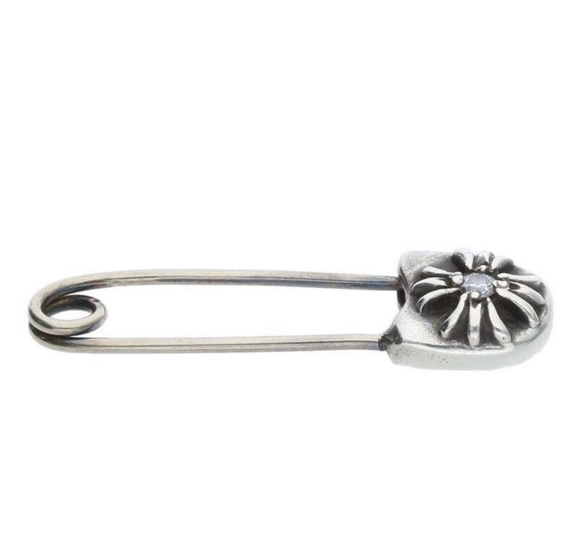 Chrome Hearts Chrome Hearts Safety Pin Diamond Silver Necklace Size ONE SIZE - 4 Thumbnail