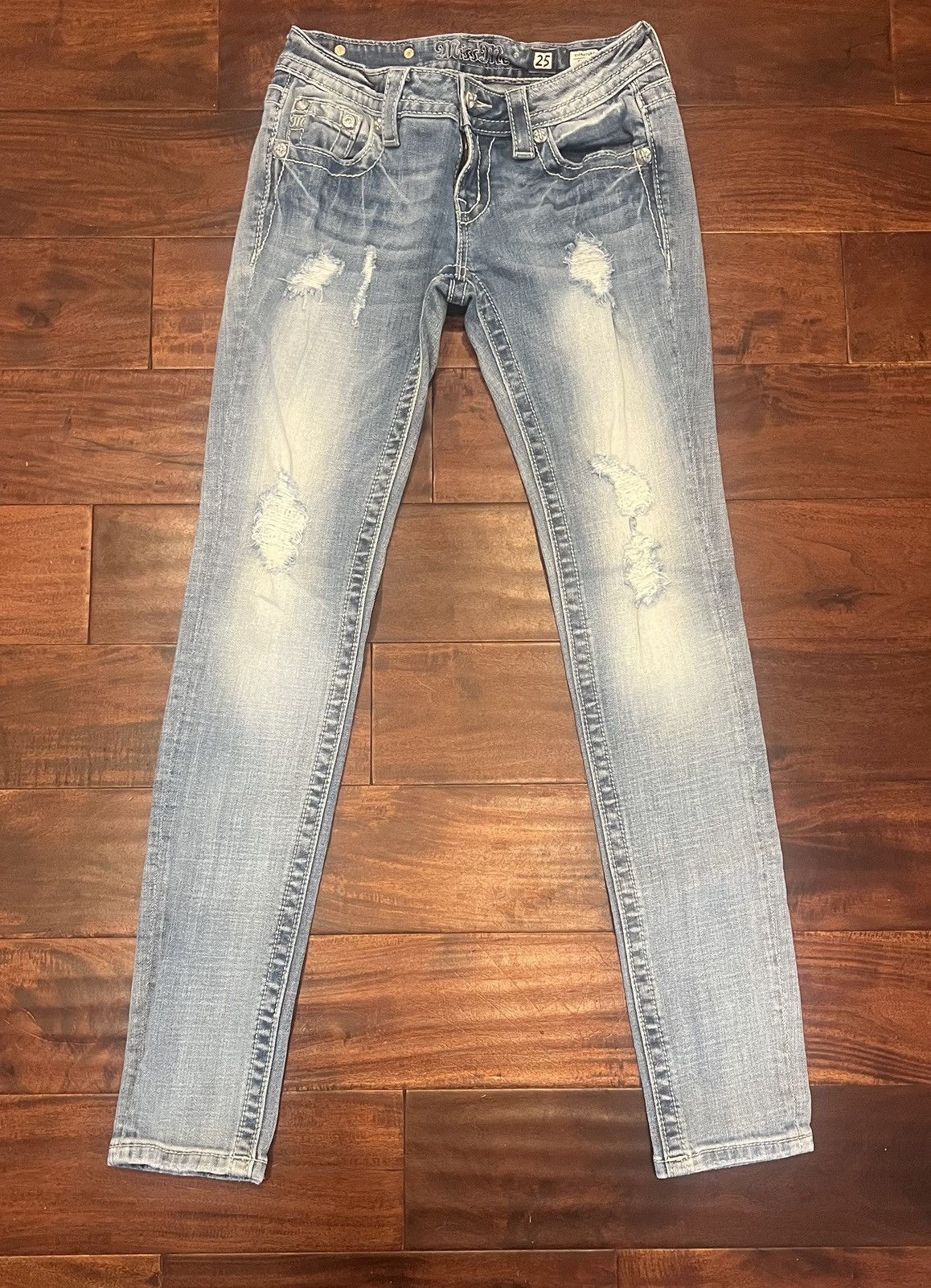 Miss Me Miss Me Jeans Women’s 25 Skinny Rhinestone Jeans Y2K Size 25" / US 0 / IT 36 - 2 Thumbnail