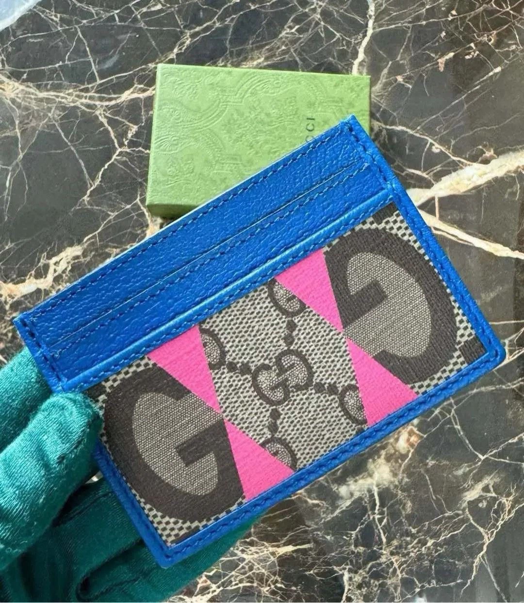 Gucci Gucci Big Logo Colorblock Card Holder. Size ONE SIZE - 2 Thumbnail