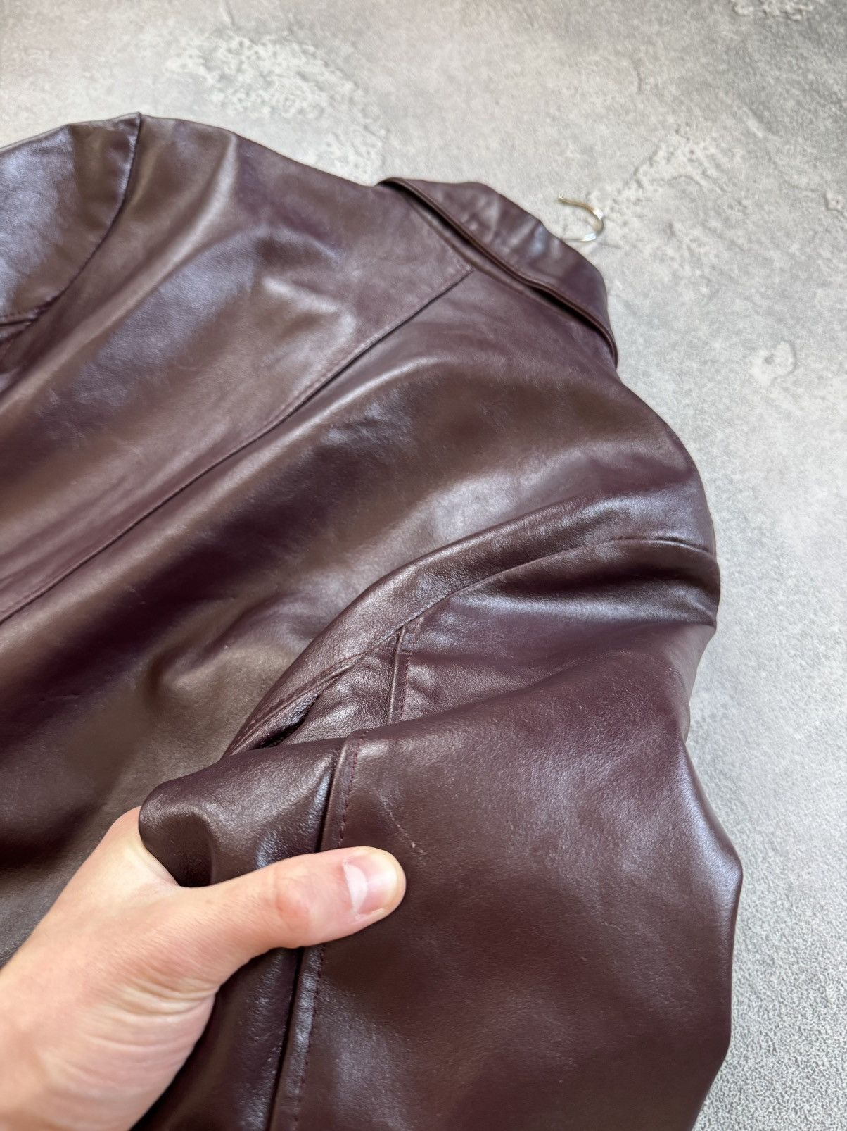 Gucci Gucci 46size retro vintage leather coat zip jacket 90s Size L / US 10 / IT 46 - 25 Thumbnail