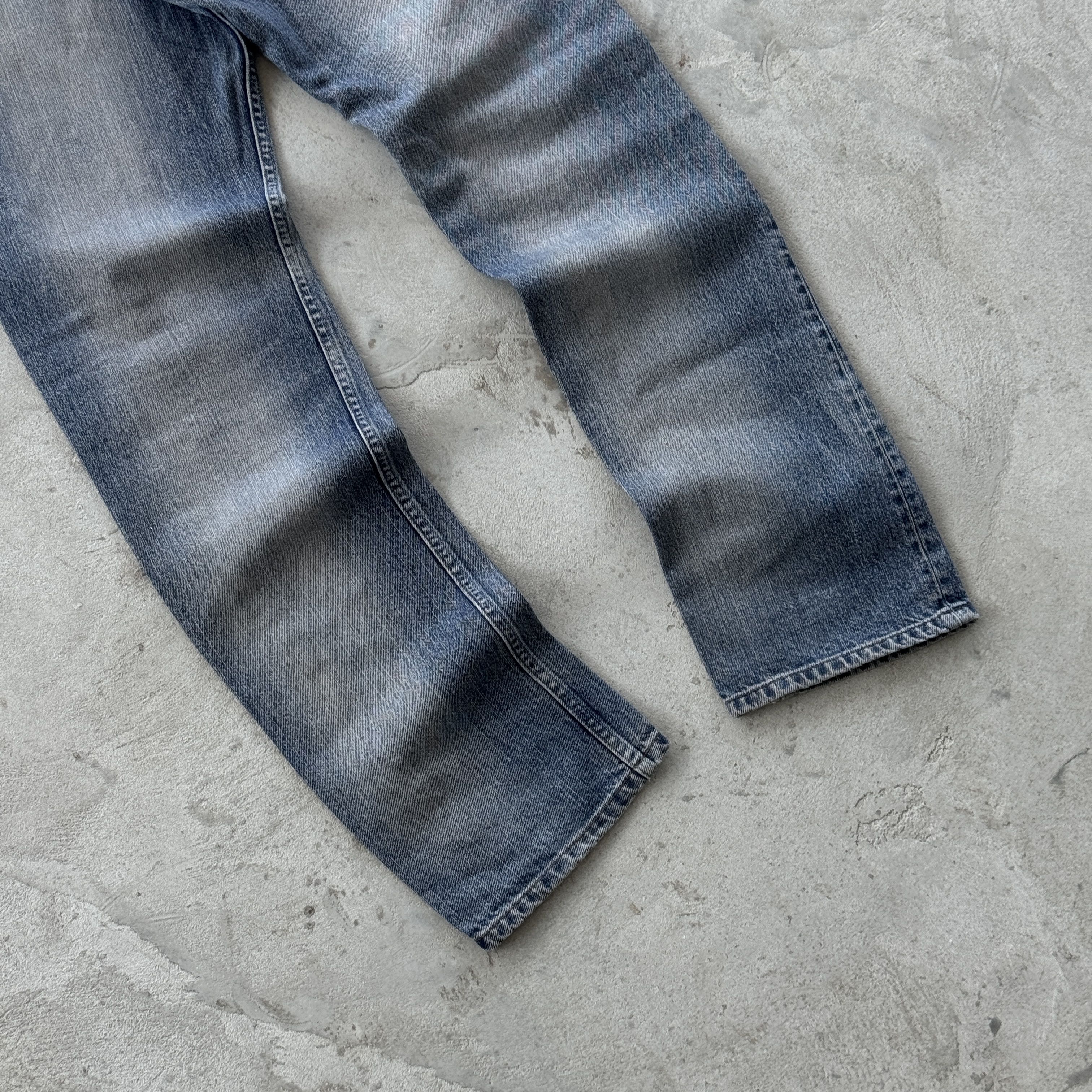 Levi's 90s Levi's 501 Washed Blue Denim Pants Size US 31 - 6 Thumbnail