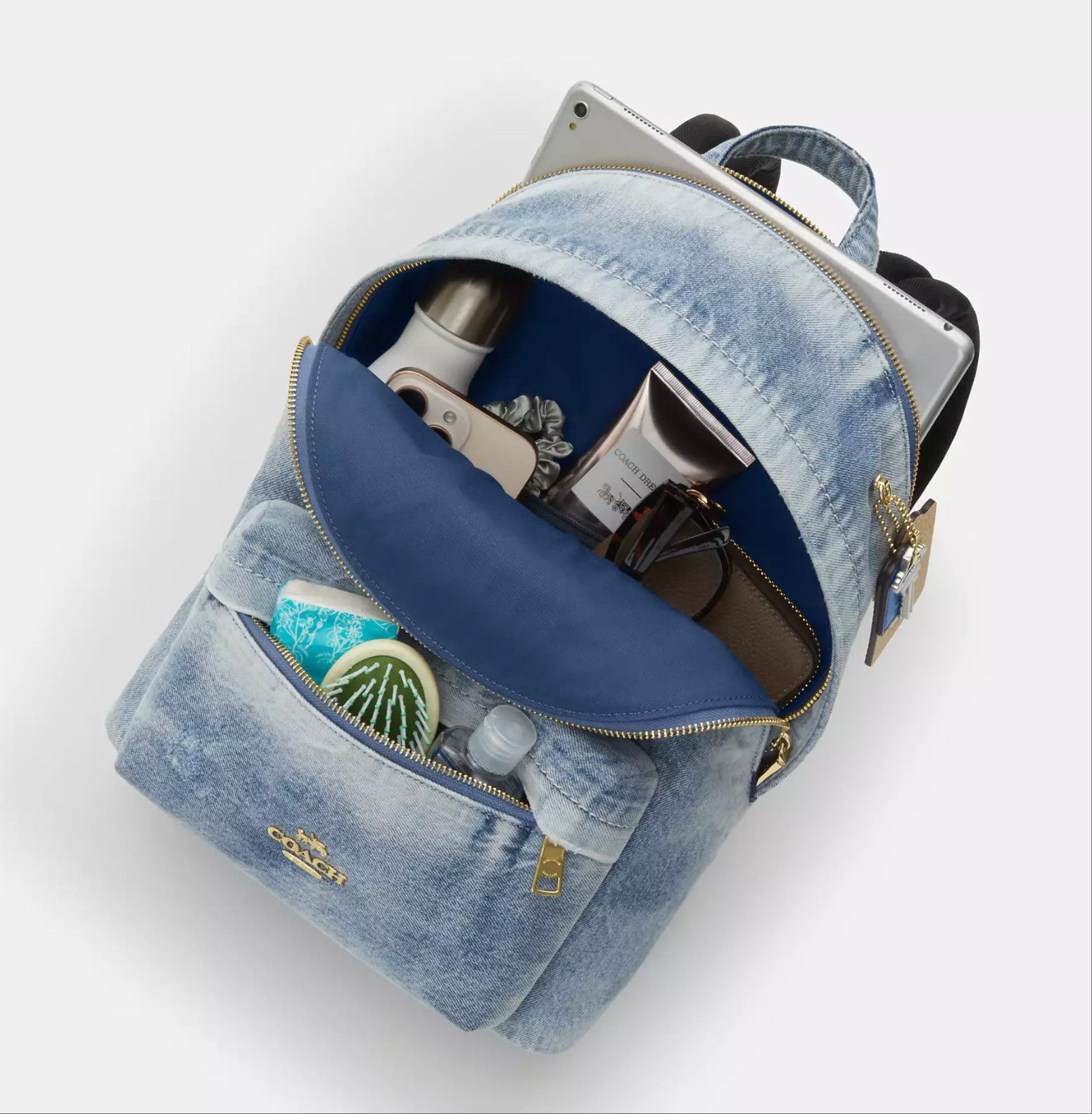 Coach Taylor Small Backpack In Loved Denim CEF27 Size ONE SIZE - 5 Thumbnail