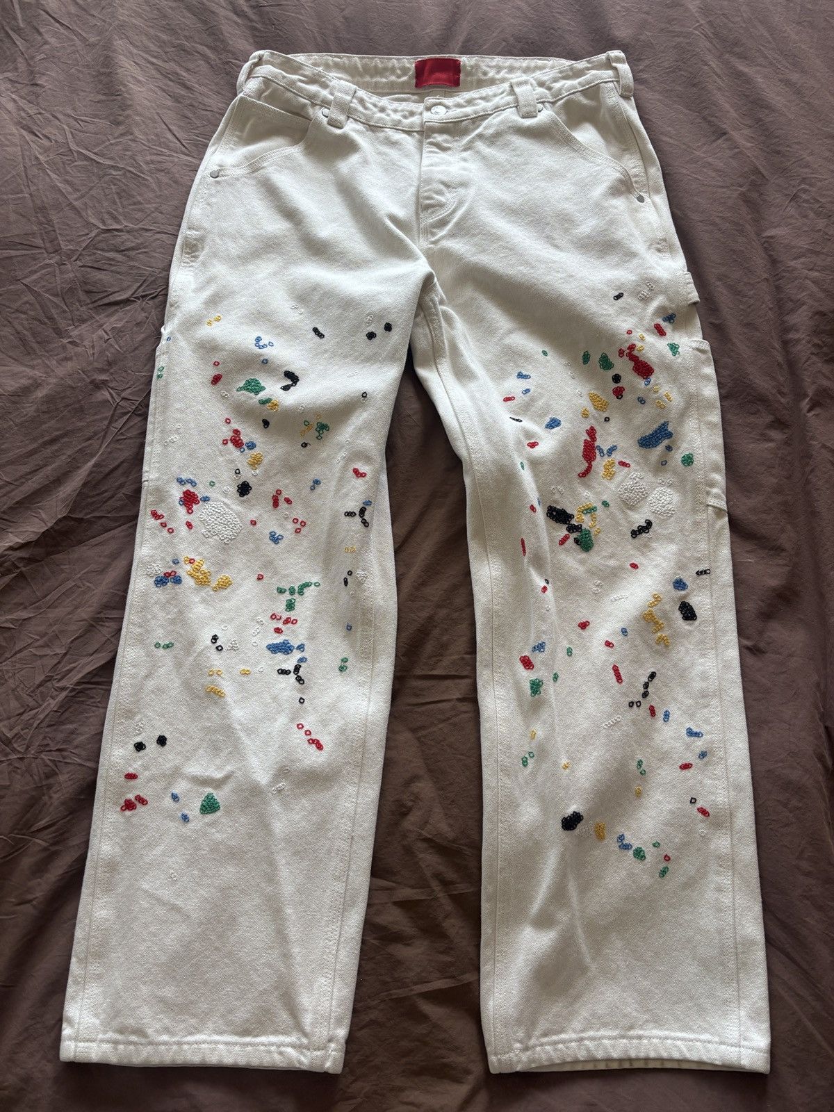 Fugazi Fugazi chain stitch paint splatter denim | Grailed