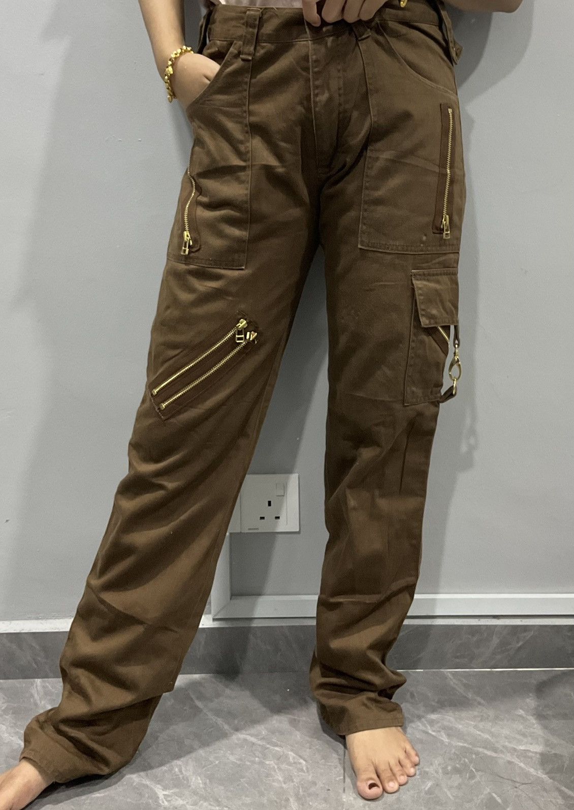 If Six Was Nine × Japanese Brand Jeans Zip Strap Straight Cut 13 Thirteen Karat Size US 31 - 1 Thumbnail