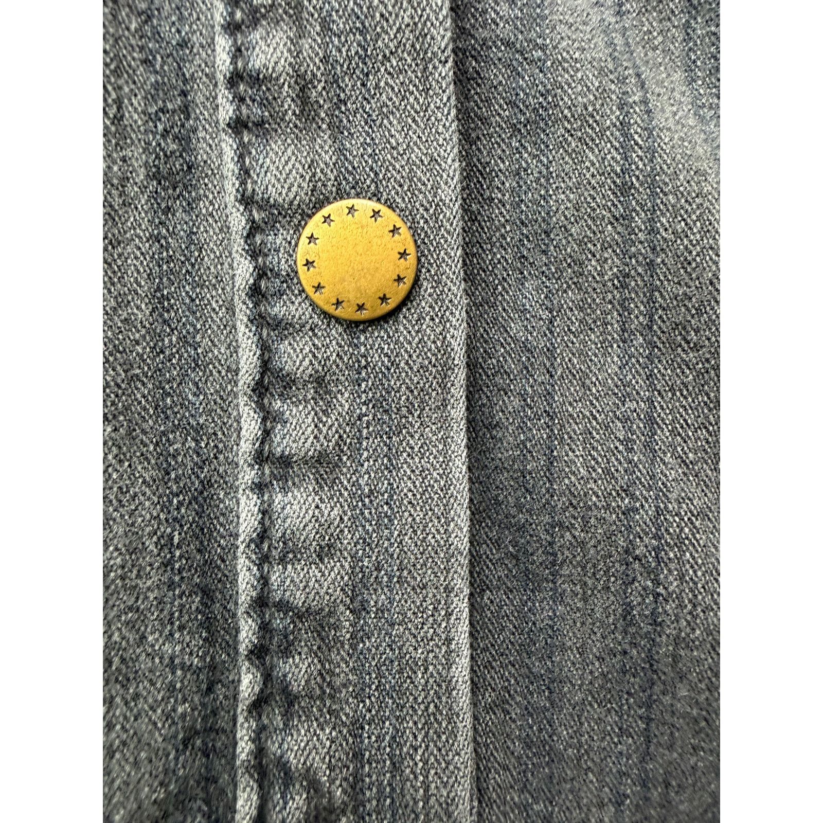 THE GREAT The Great Washed Black Denim Long Sleeve Shirt Size 0 Size XS / US 0-2 / IT 36-38 - 6 Thumbnail