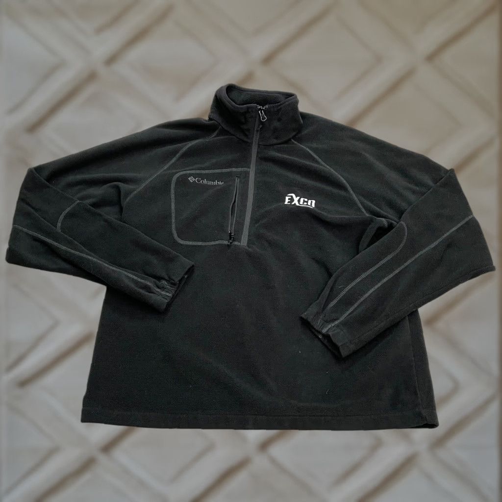 Vintage Columbia Exco Fleece Jacket Mens Large Black 1/4 Zip High Neck Outdoor Hiking Size US L / EU 52-54 / 3 - 1 Thumbnail