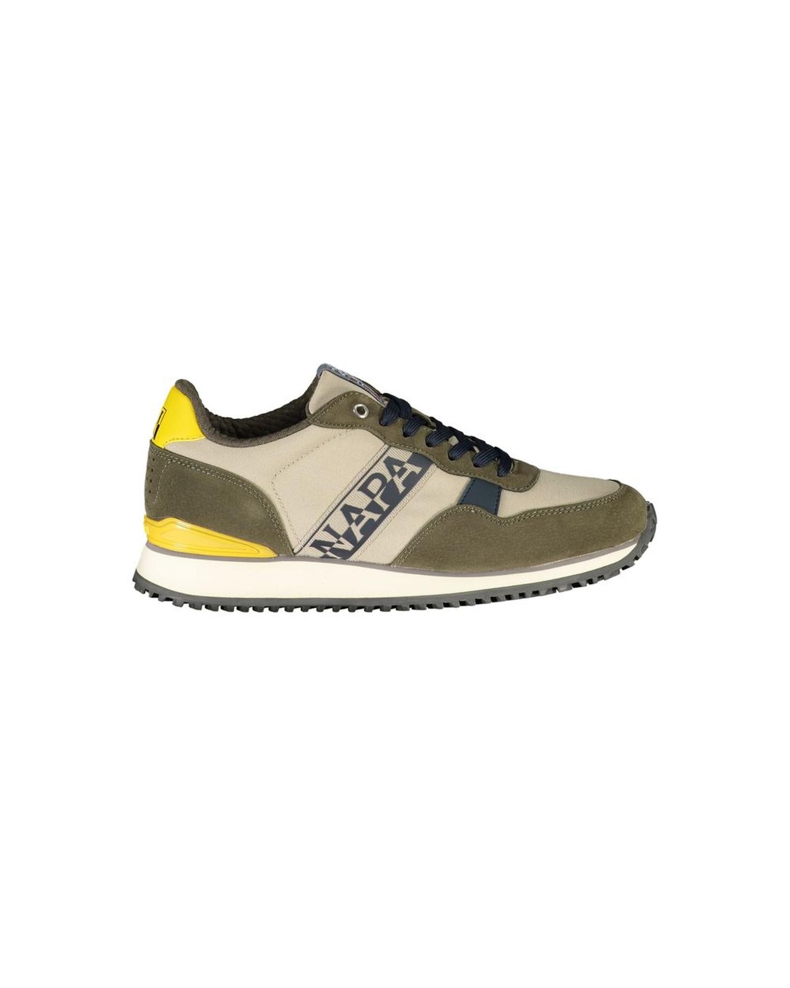 image of Napapijri Polyester Sneaker With Contrast Details And Print in Beige, Men's (Size 9)