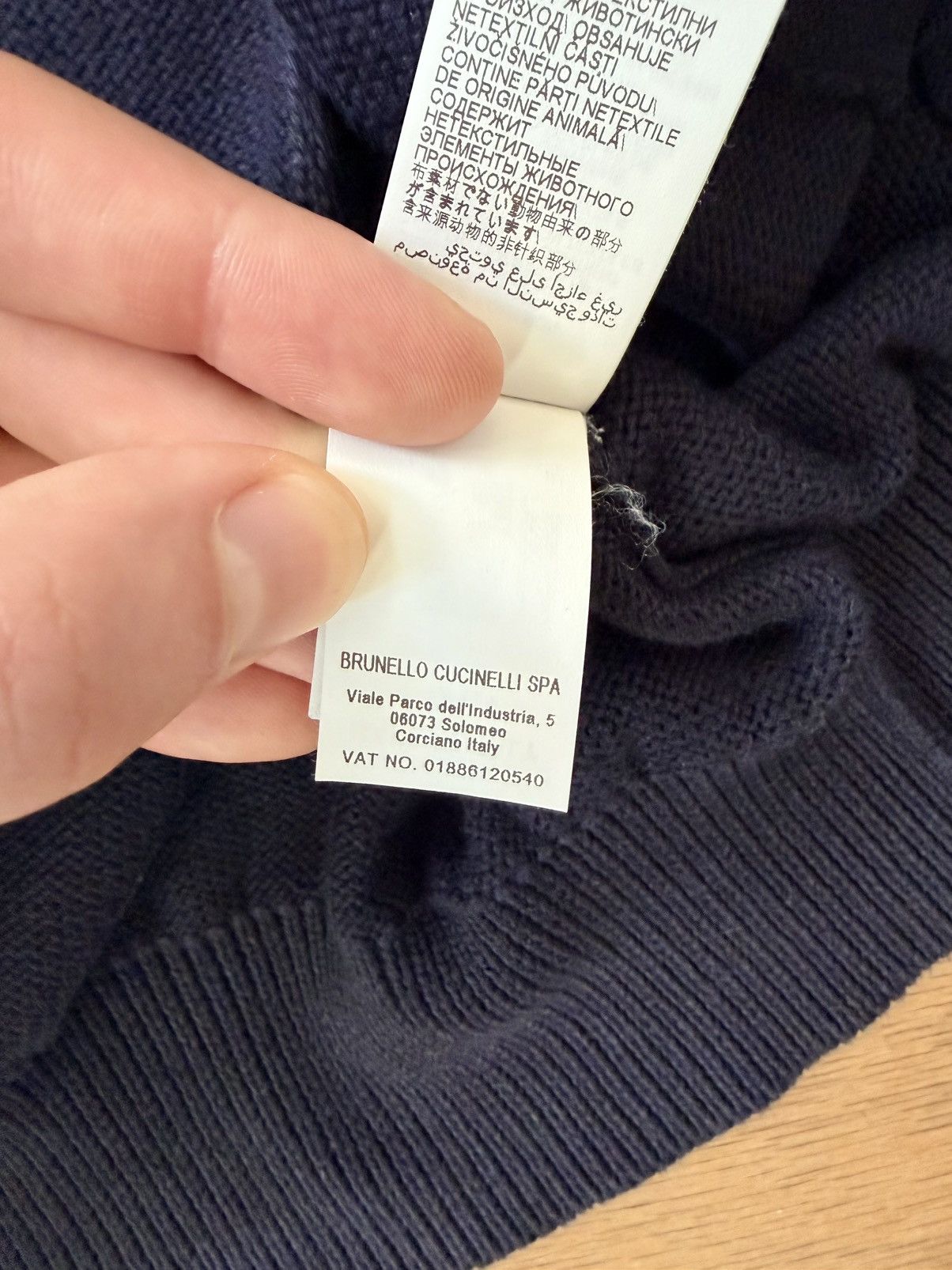 Brunello Cucinelli Cotton Knit Military Zip Cardigan Navy Size US M / EU 48-50 / 2 - 5 Thumbnail