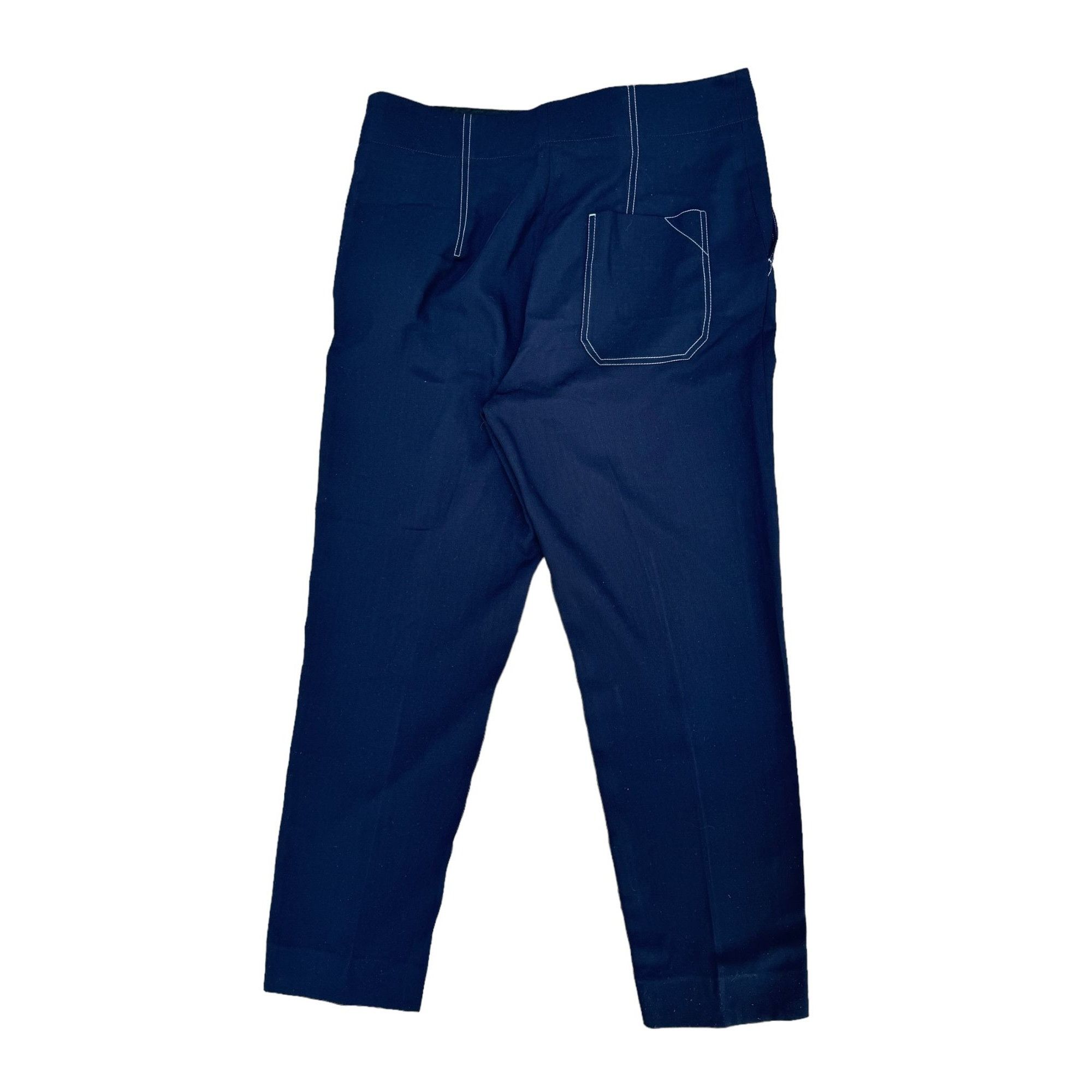 Celine Phoebe Philo Navy Wool Wide Pants Size 28" / US 6 / IT 42 - 3 Thumbnail