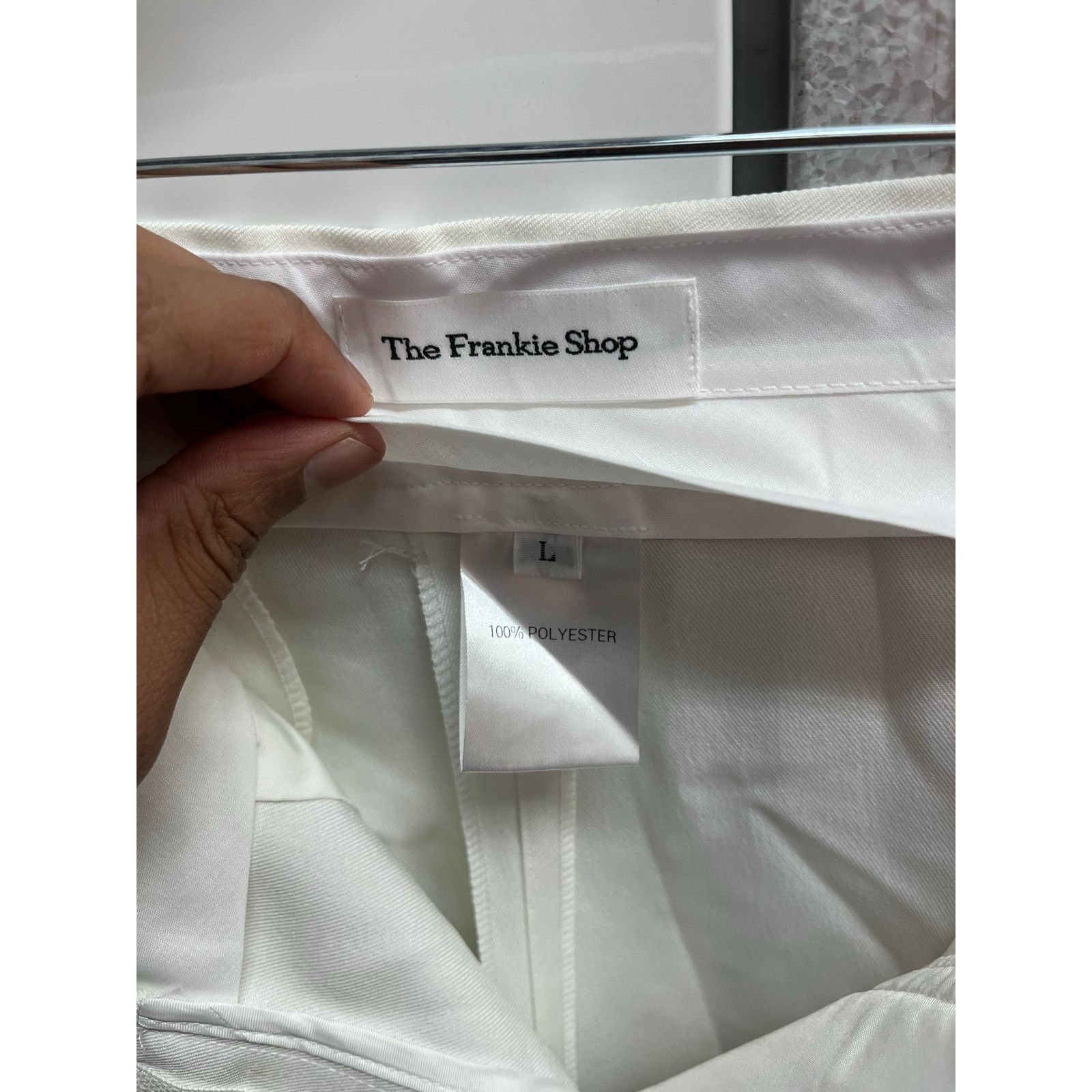 Frankie Shop The Frankie Shop -GELSO PLEATED TWILL TROUSERS/ WHITE/L/NWOT Size 32" / US 10 / IT 46 - 8 Thumbnail