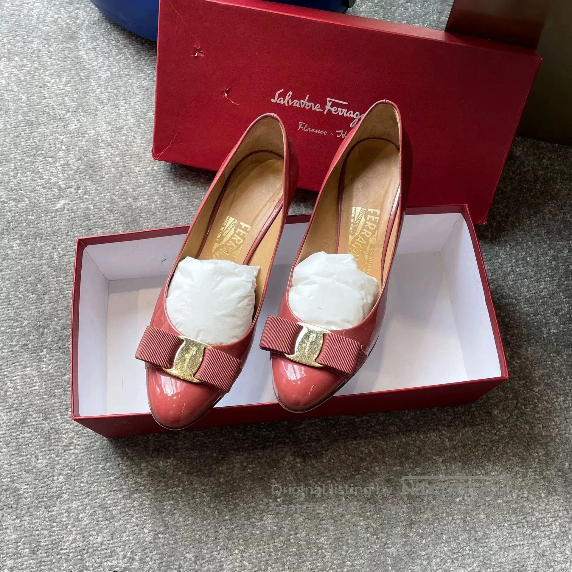 Salvatore Ferragamo Ferragamo Magenta Leather High Heels. Size US 5 / IT 35 - 3 Thumbnail