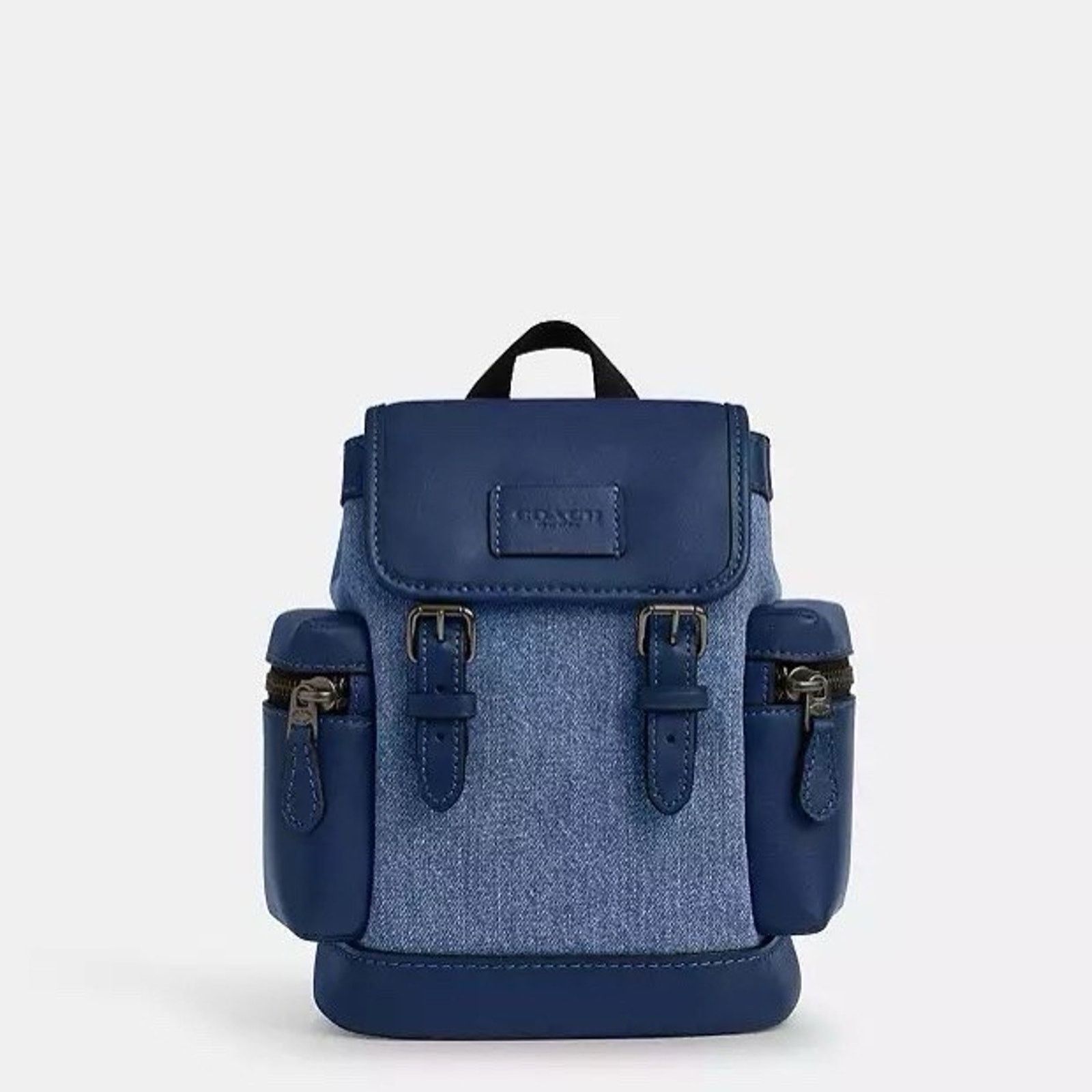 Coach NWT Coach Sprint Sling Pack Leather Denim CBF64 Deep Blue Size ONE SIZE - 5 Thumbnail