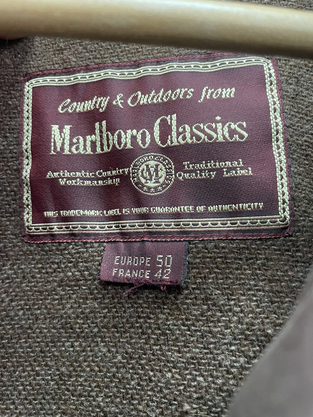 Marlboro × Marlboro Classics × Vintage Vintage Marlboro Classics Brown Jacket Made Italy Coat Size US M / EU 48-50 / 2 - 7 Thumbnail