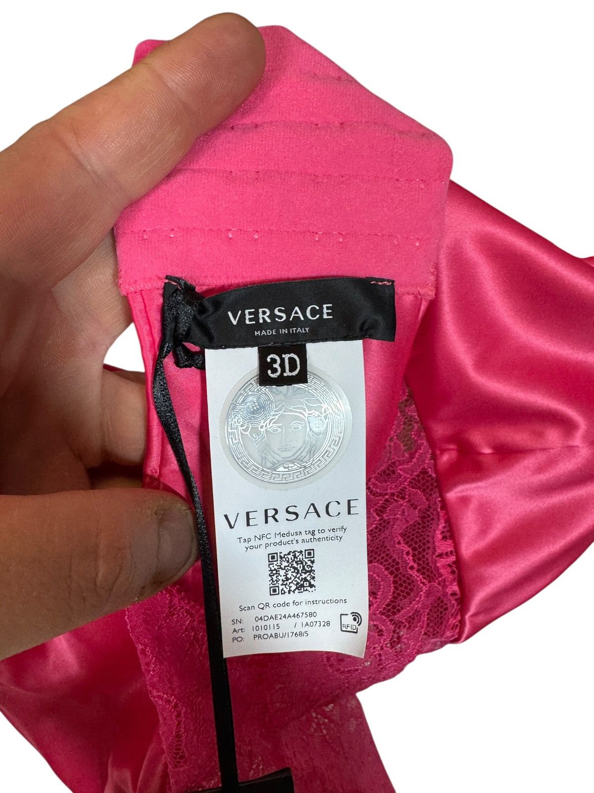 Versace Versace pink lace & satin bra, new with tags Size M / US 6-8 / IT 42-44 - 5 Thumbnail