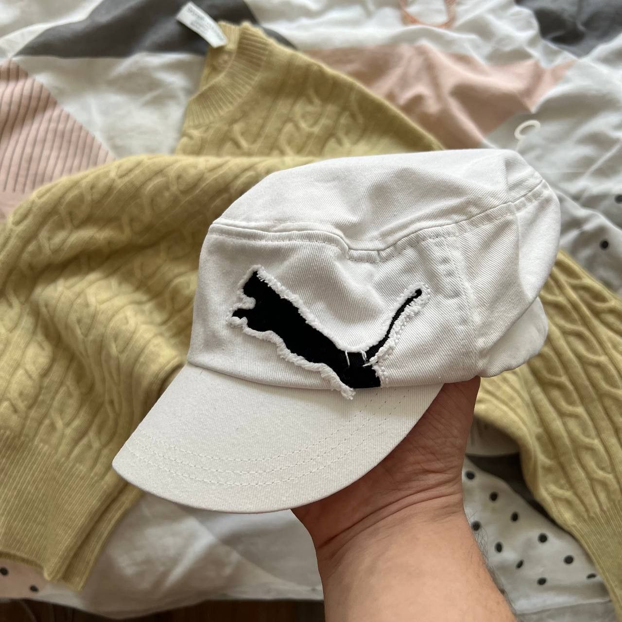 Puma Vintage Puma White Racing Hat 90s Size ONE SIZE - 1 Thumbnail
