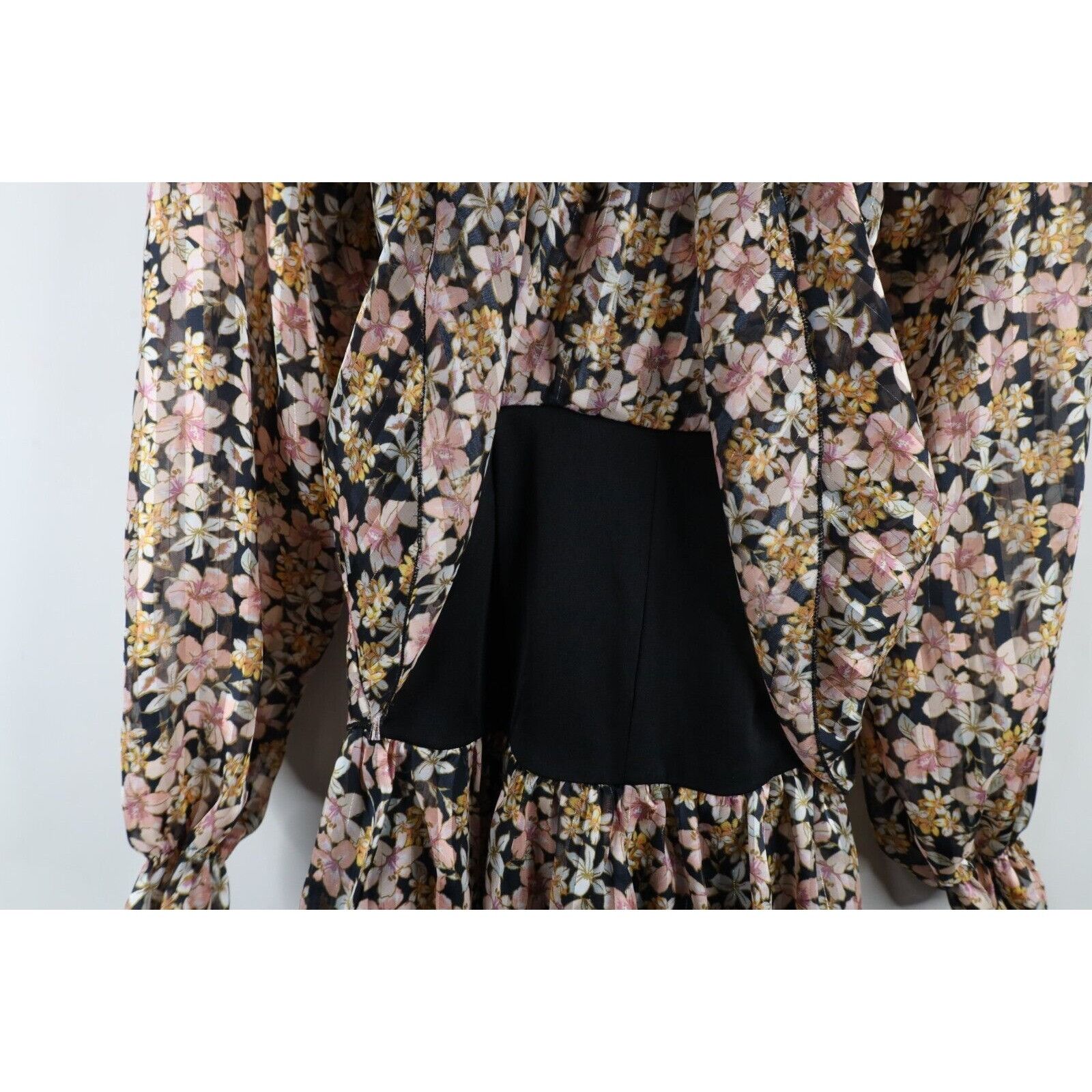 Vintage Vintage Y2K Sheer Ruffled Flower Tie Front Romper Dress Size S / US 4 / IT 40 - 7 Thumbnail