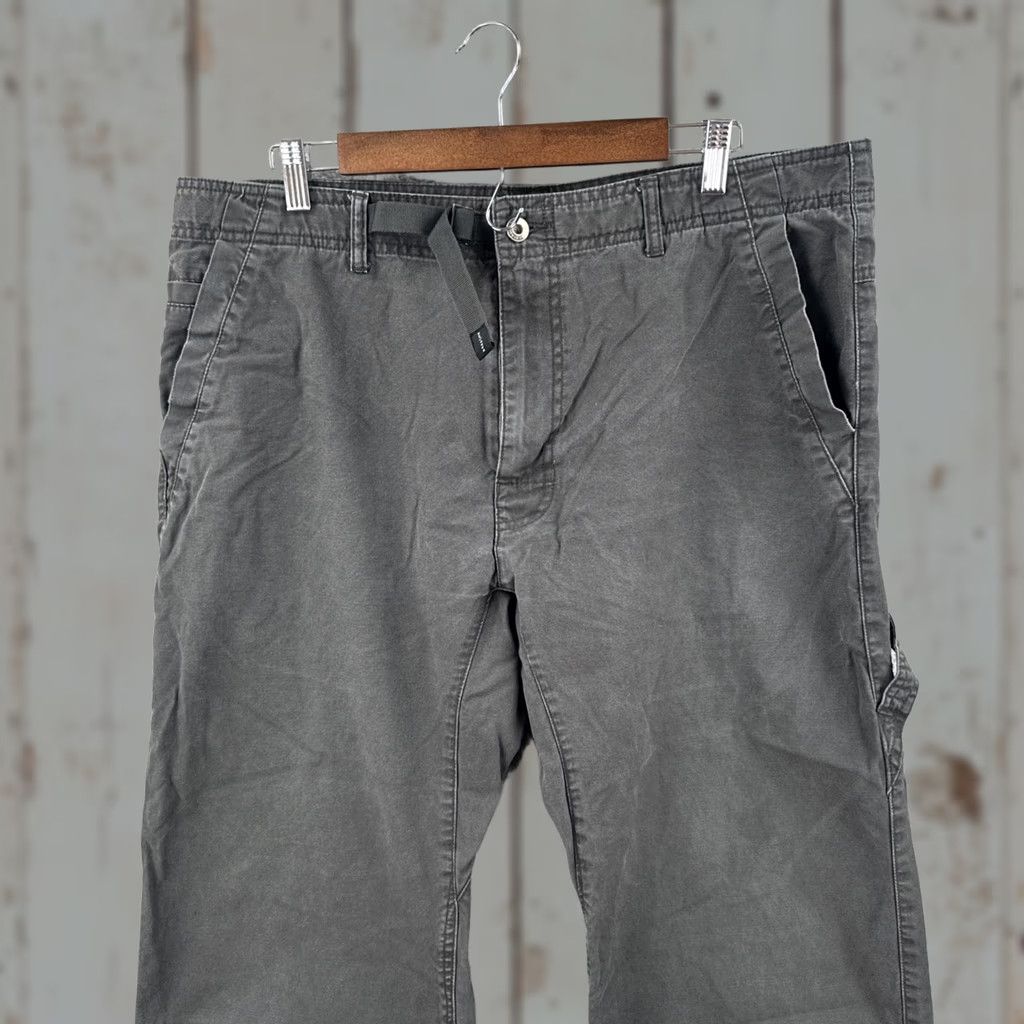 Prana prAna Men’s XL Gray Belted Straight Leg Chino Pants 38x34 Outdoor Hiking Gorp Core EUC worn logo Size US 36 / EU 52 - 1 Thumbnail