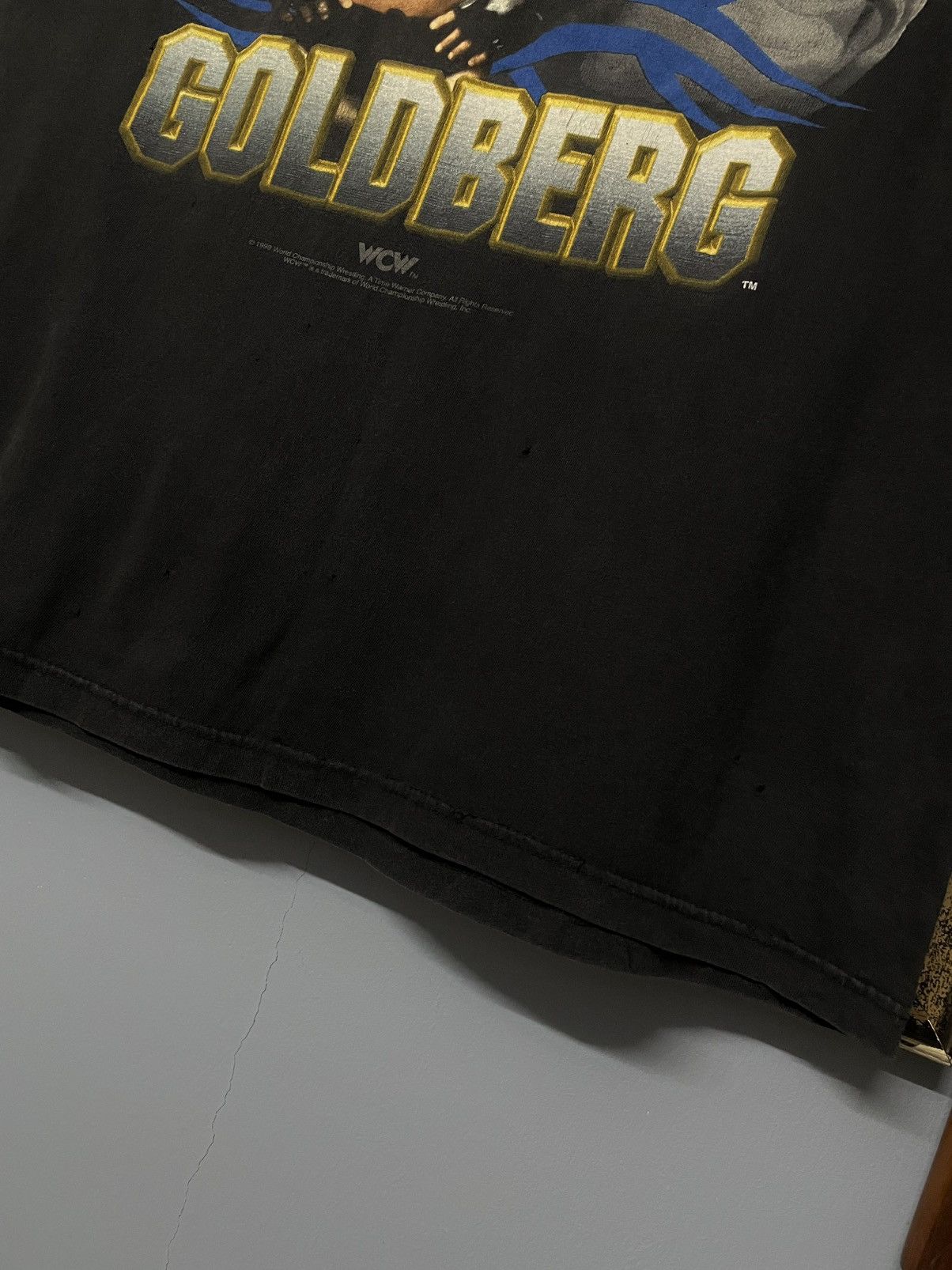 WWE Vintage 1998 Iconic WWE Goldberg Big Print Distressed Tshirt Size US L / EU 52-54 / 3 - 5 Thumbnail