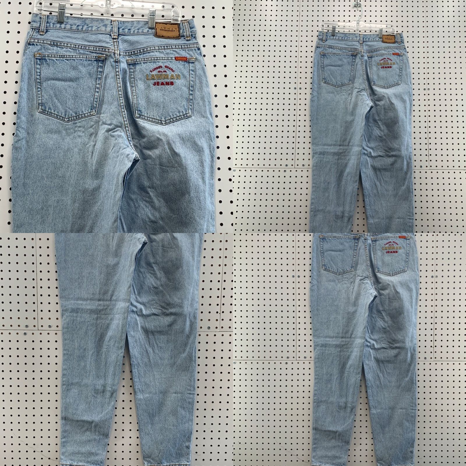Denime VINTAGE Lawmen Jeans Womens 32x31 Light Wash Denim Embroidered Pocket Tapered Jeans Size 24" / US 00 / IT 34 - 11 Thumbnail