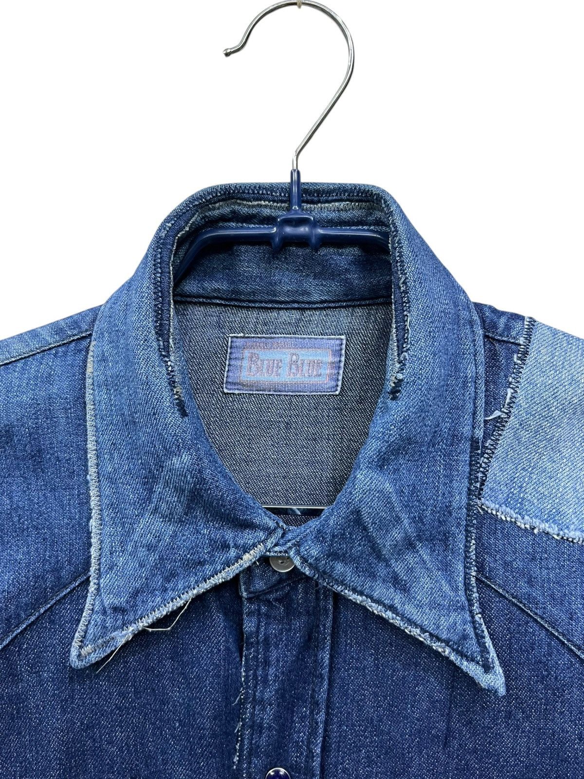 Blue Blue Japan Blue Blue Japan Boro Patchwork Denim Pearl Snap Shirt Size US S / EU 44-46 / 1 - 7 Thumbnail