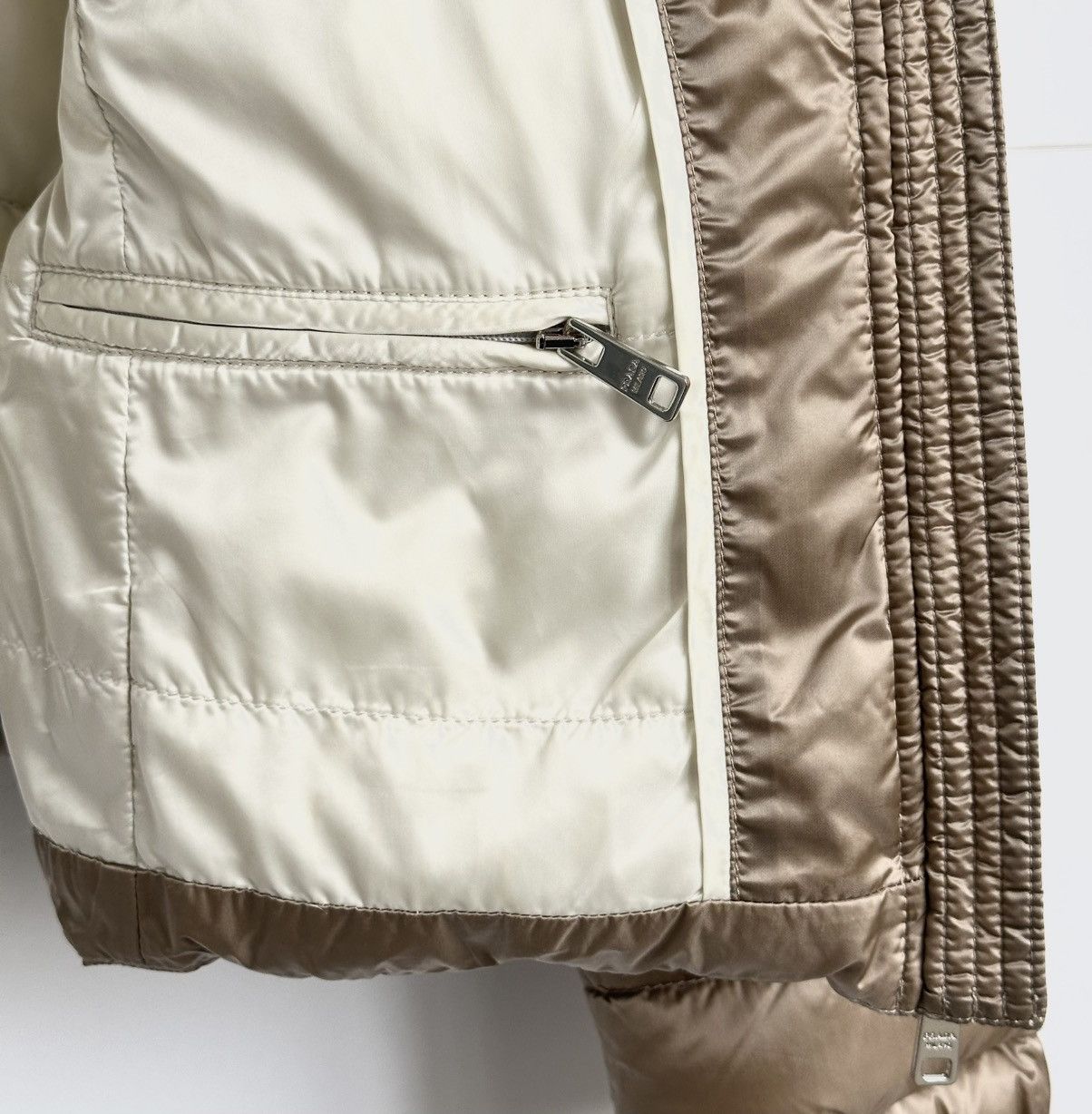 Prada Prada Women’s Down Jacket – Size 38 IT - Beige / Cream Size XS / US 0-2 / IT 36-38 - 10 Thumbnail