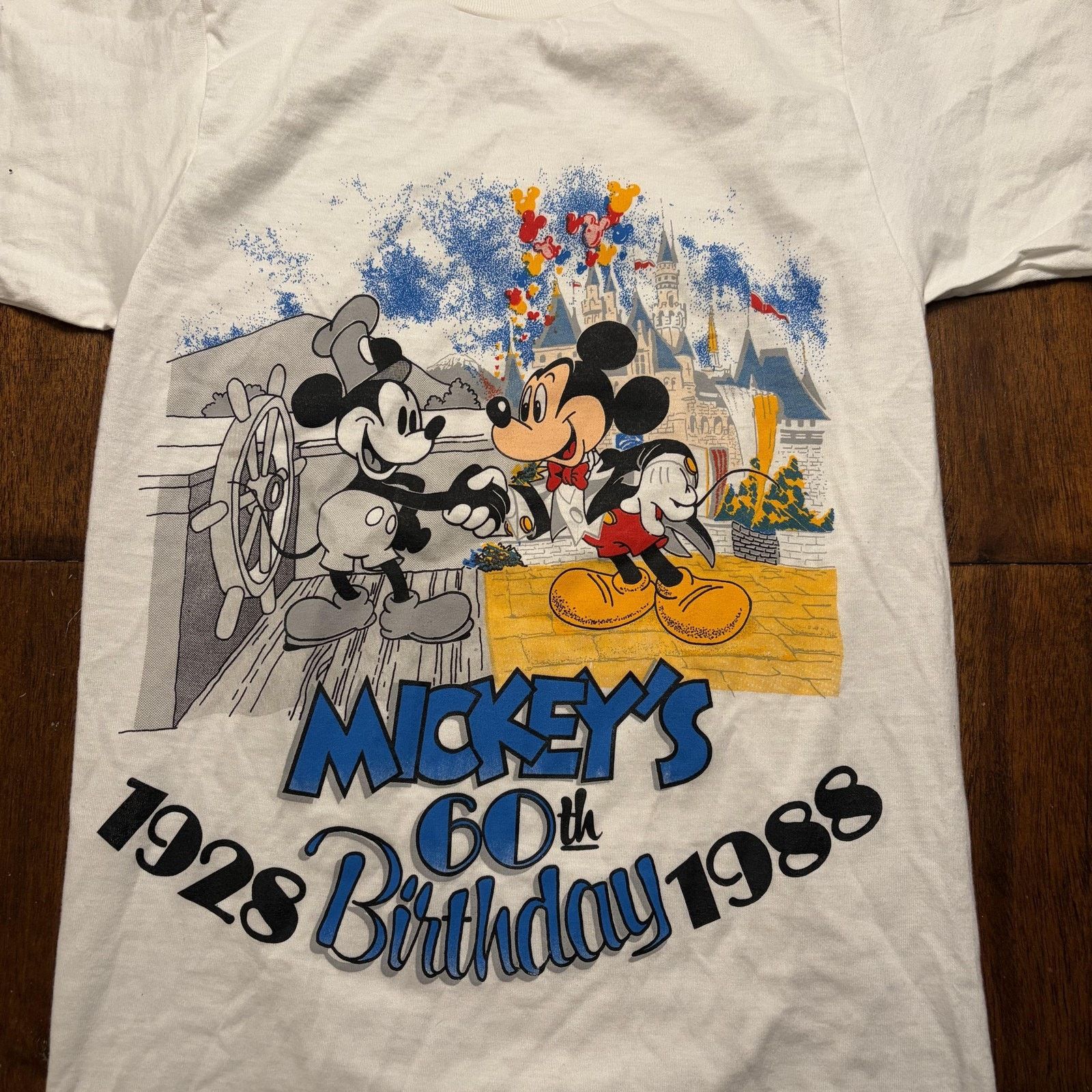 Disney Vtg Disney Mickey Mouse Shirt Mens Small 60th Birthday 1988 Size US S / EU 44-46 / 1 - 3 Thumbnail